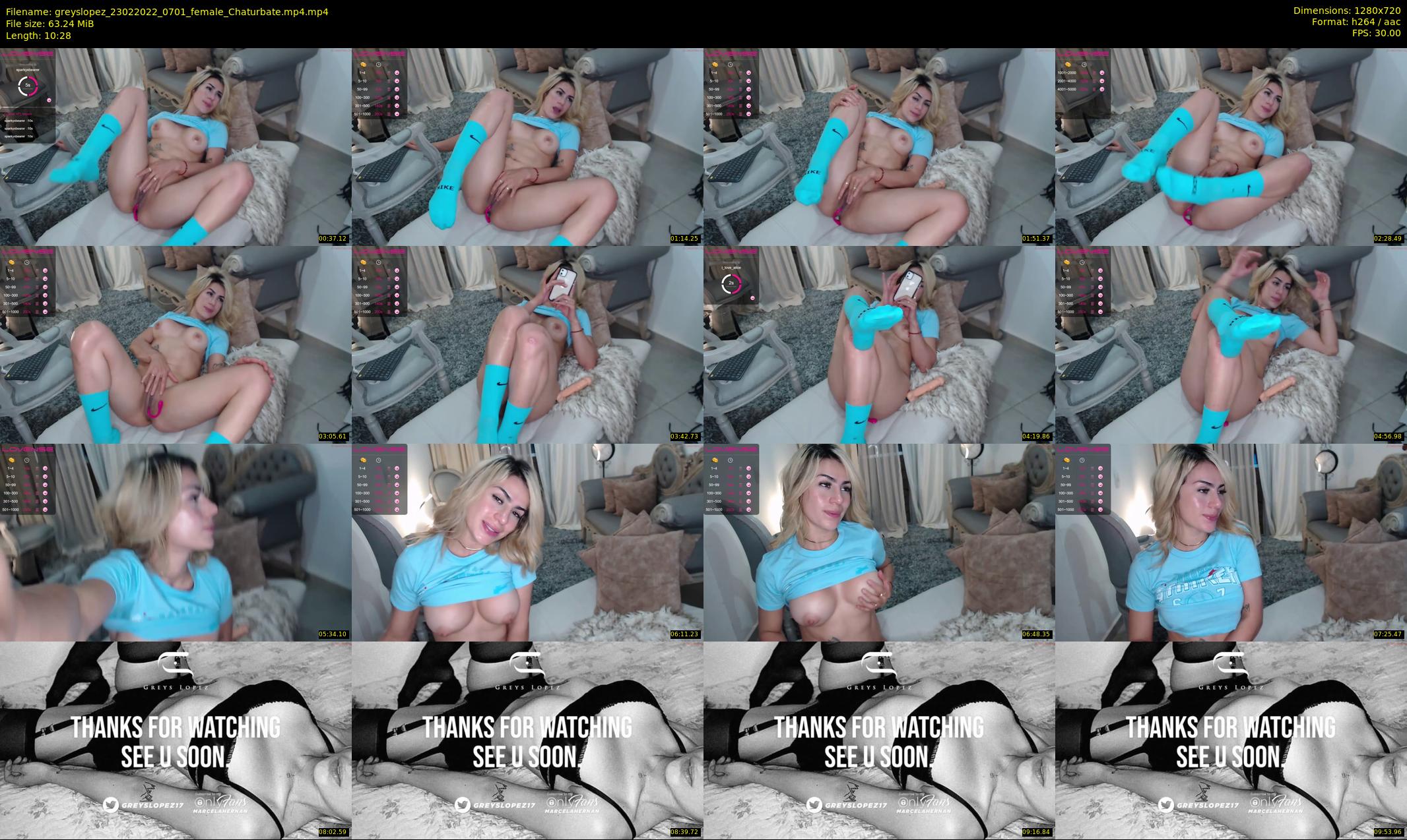 greyslopez — 11 minute Chaturbate female cam show recording, 720p, Feb 23, 2022