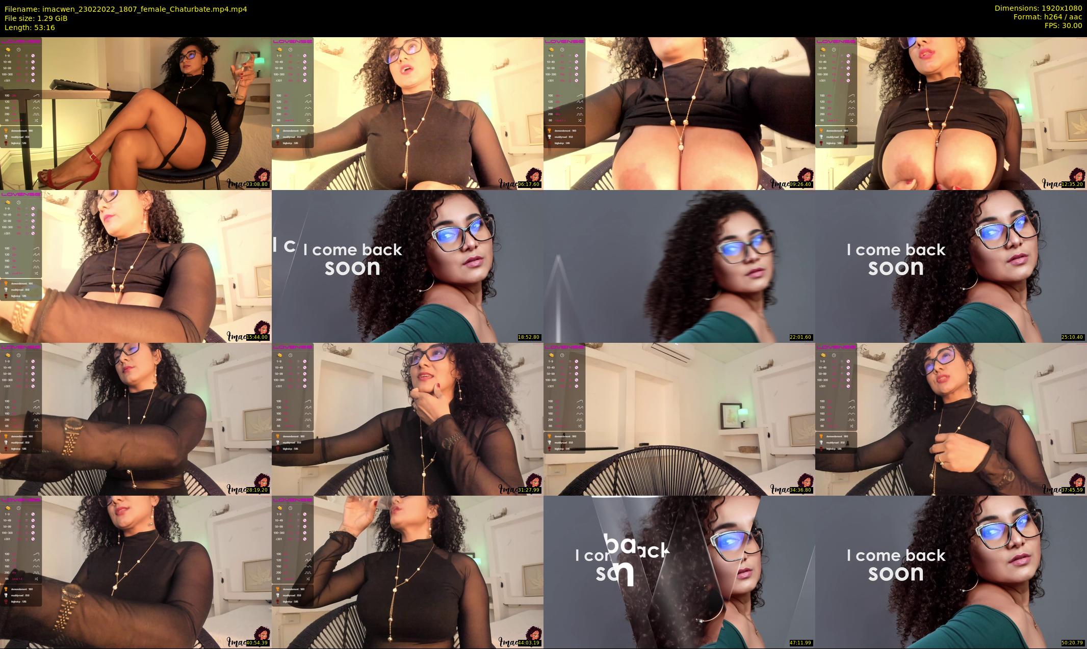 imacwen — 54 minute Chaturbate female cam show recording, 1080p, Feb 23, 2022