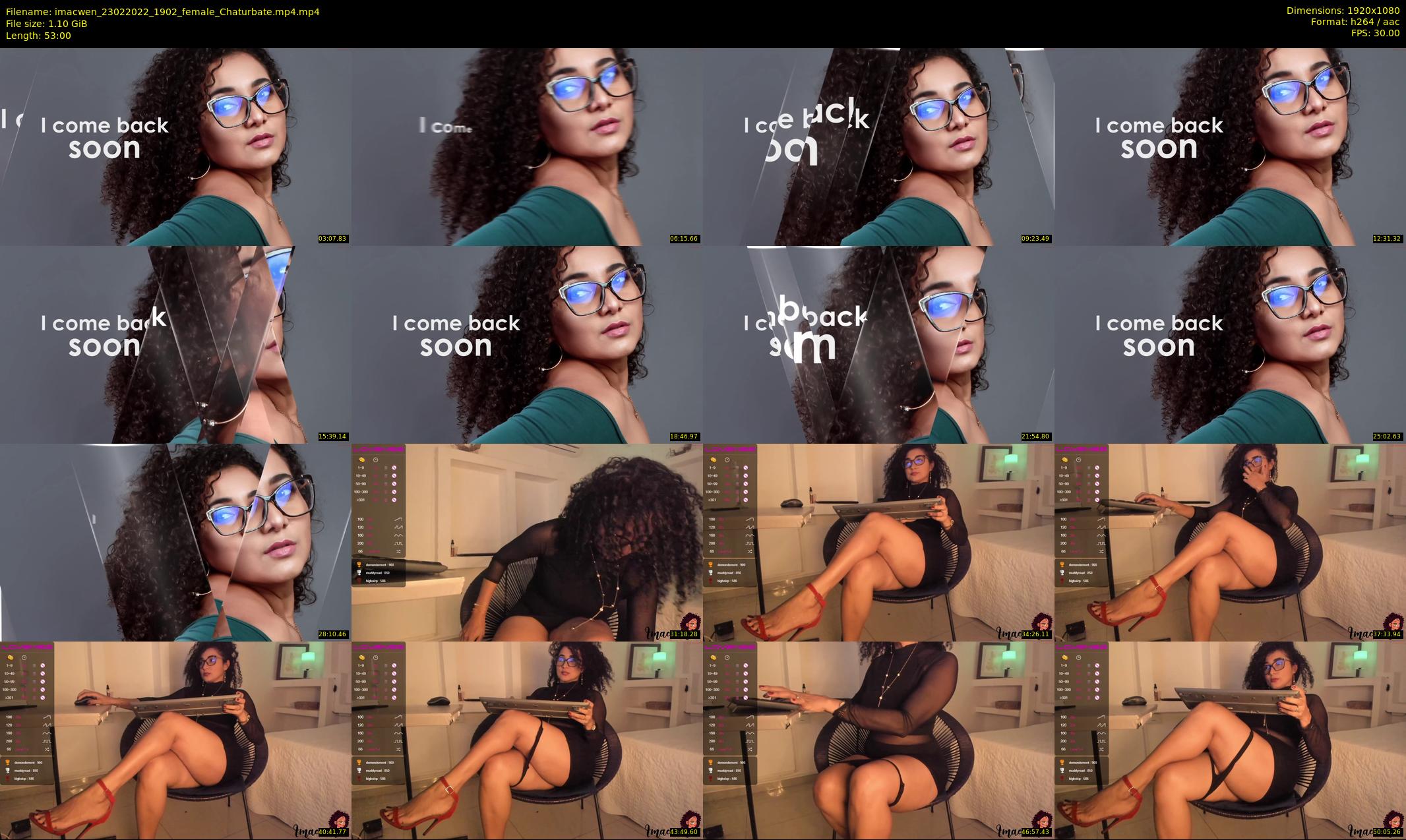 imacwen — 53 minute Chaturbate female cam show recording, 1080p, Feb 23, 2022