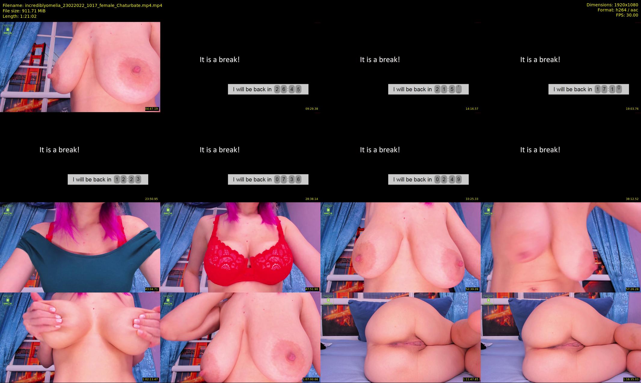 incrediblyomelia — 82 minute Chaturbate female cam show recording, 1080p, Feb 23, 2022