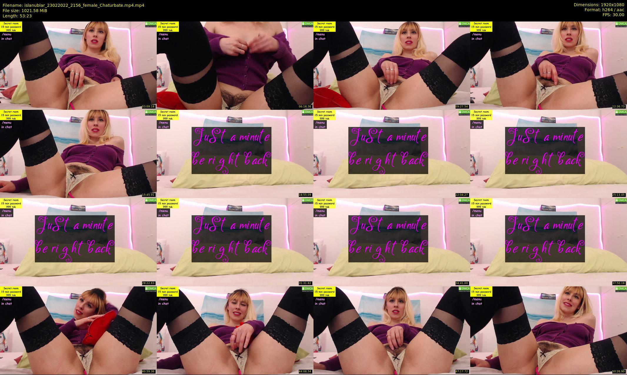 islanublar — 54 minute Chaturbate female cam show recording, 1080p, Feb 23, 2022