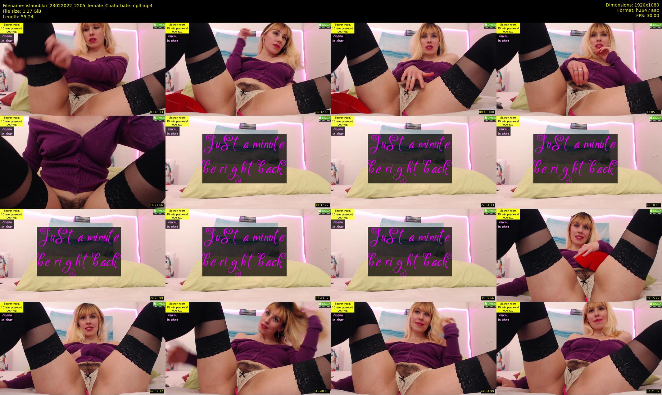 islanublar — 56 minute Chaturbate female cam show recording, 1080p, Feb 23, 2022