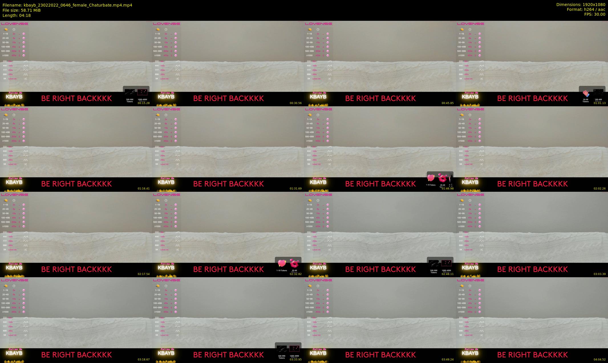 kbayb — 5 minute Chaturbate female cam show recording, 1080p, Feb 23, 2022