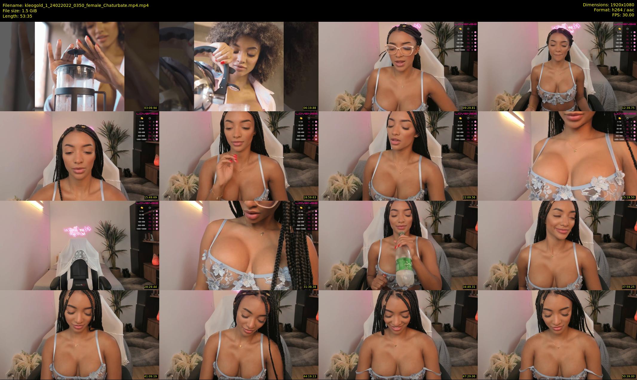 kleogold_1 — 54 minute Chaturbate female cam show recording, 1080p, Feb 24, 2022