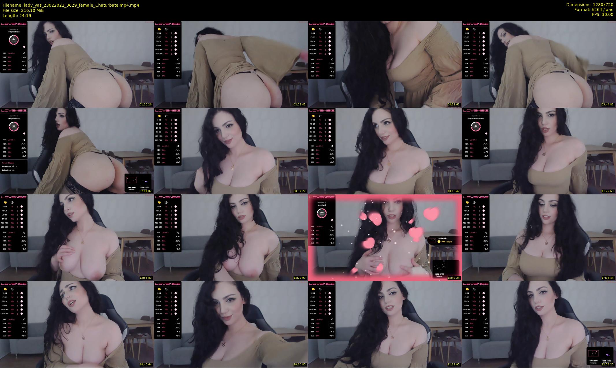 lady_yas — 25 minute Chaturbate female cam show recording, 720p, Feb 23, 2022