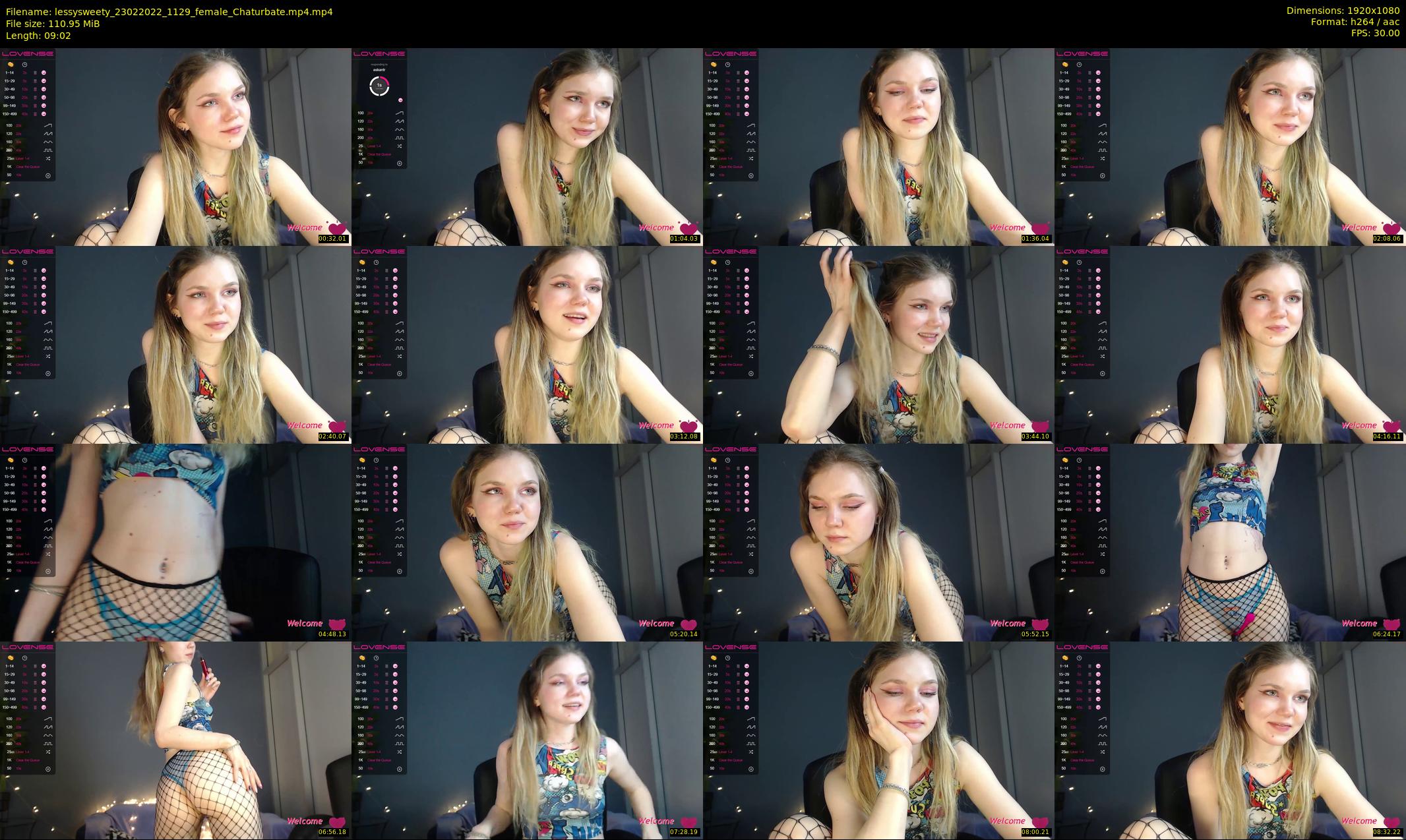 lessysweety — 10 minute Chaturbate female cam show recording, 1080p, Feb 23, 2022