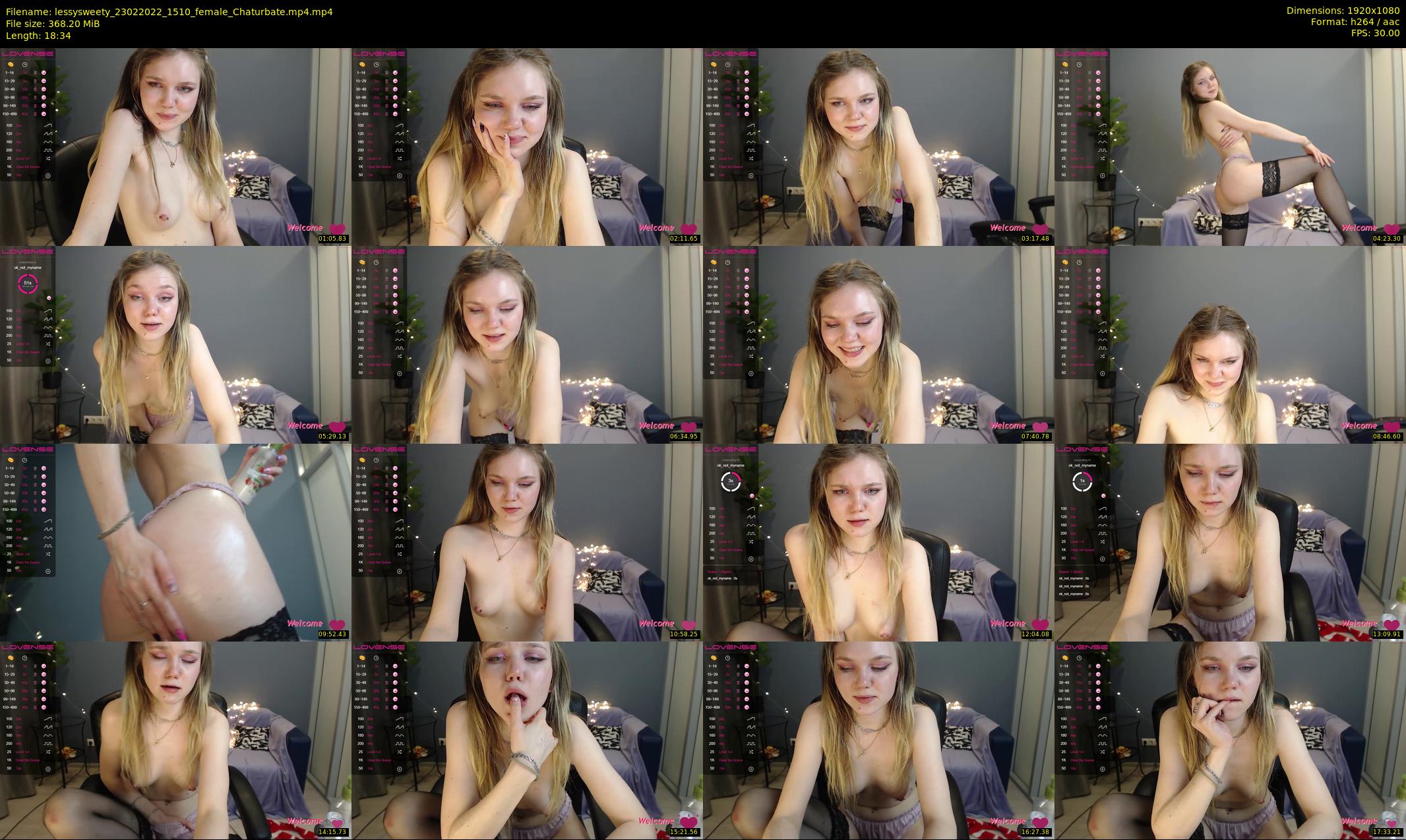 lessysweety — 19 minute Chaturbate female cam show recording, 1080p, Feb 23, 2022