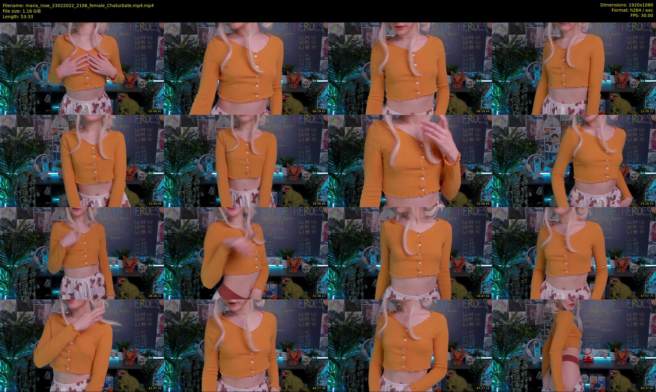 mana_rose — 54 minute Chaturbate female cam show recording, 1080p, Feb 23, 2022