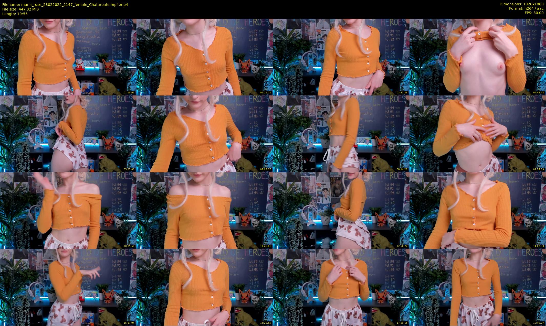 mana_rose — 20 minute Chaturbate female cam show recording, 1080p, Feb 23, 2022