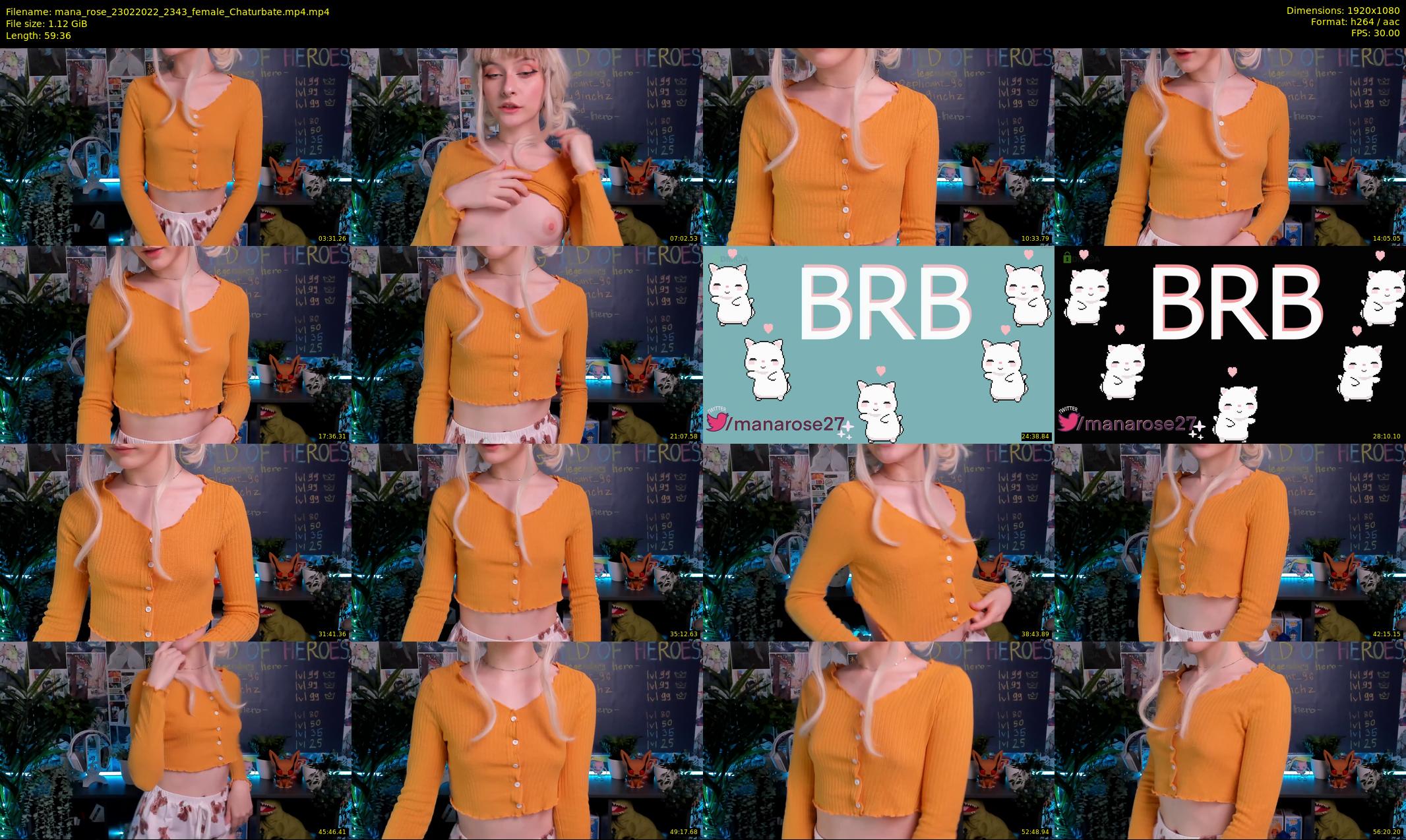 mana_rose — 60 minute Chaturbate female cam show recording, 1080p, Feb 23, 2022