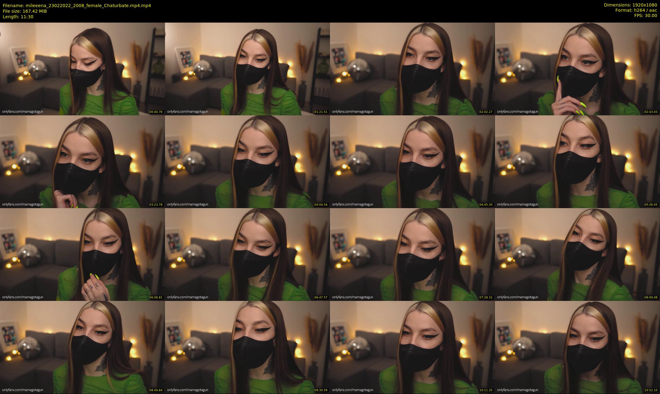 mileeena — 12 minute Chaturbate female cam show recording, 1080p, Feb 23, 2022