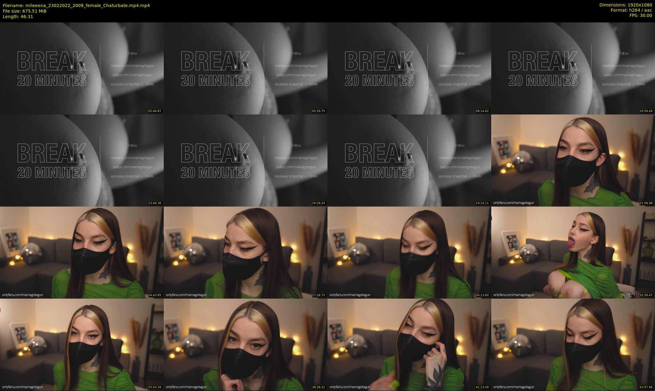 mileeena — 47 minute Chaturbate female cam show recording, 1080p, Feb 23, 2022