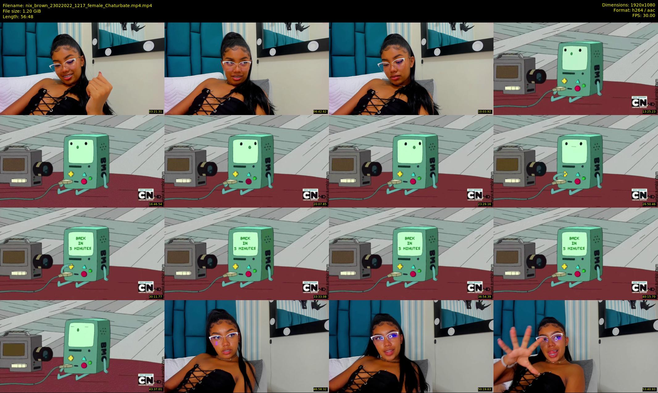 nix_brown — 57 minute Chaturbate female cam show recording, 1080p, Feb 23, 2022