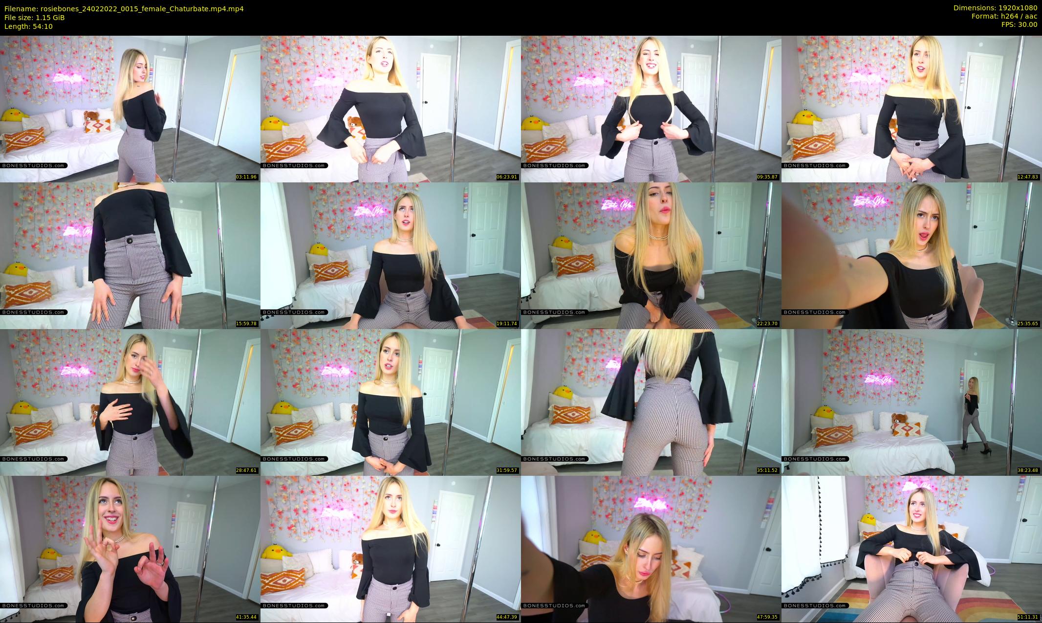 rosiebones — 55 minute Chaturbate female cam show recording, 1080p, Feb 24, 2022