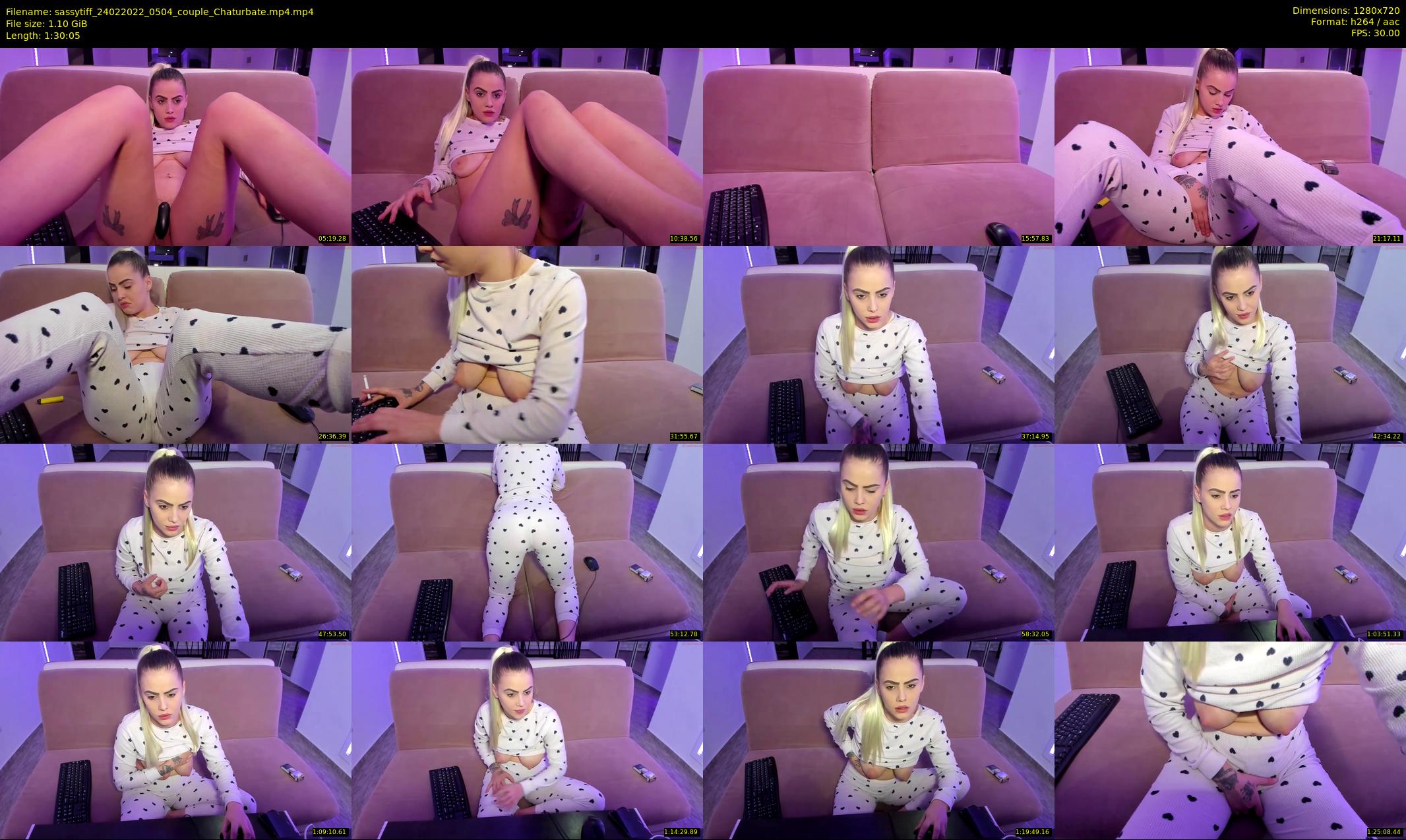 sassytiff — 91 minute Chaturbate couple cam show recording, 720p, Feb 24, 2022