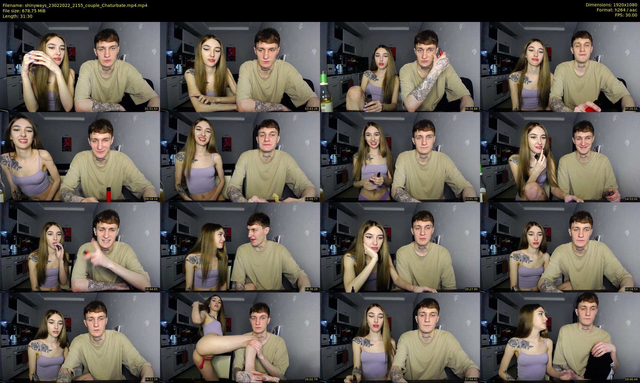 shinyways — 32 minute Chaturbate couple cam show recording, 1080p, Feb 23, 2022