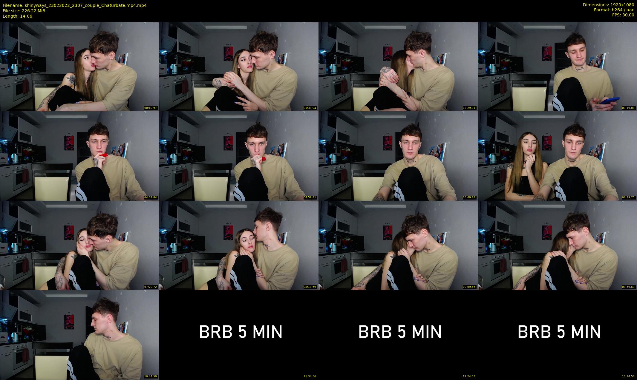 shinyways — 15 minute Chaturbate couple cam show recording, 1080p, Feb 23, 2022