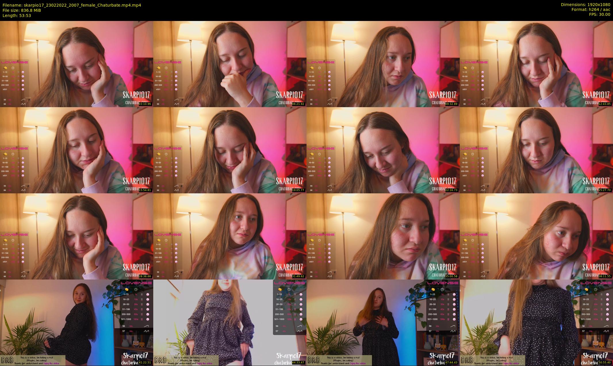skarpio17 — 54 minute Chaturbate female cam show recording, 1080p, Feb 23, 2022