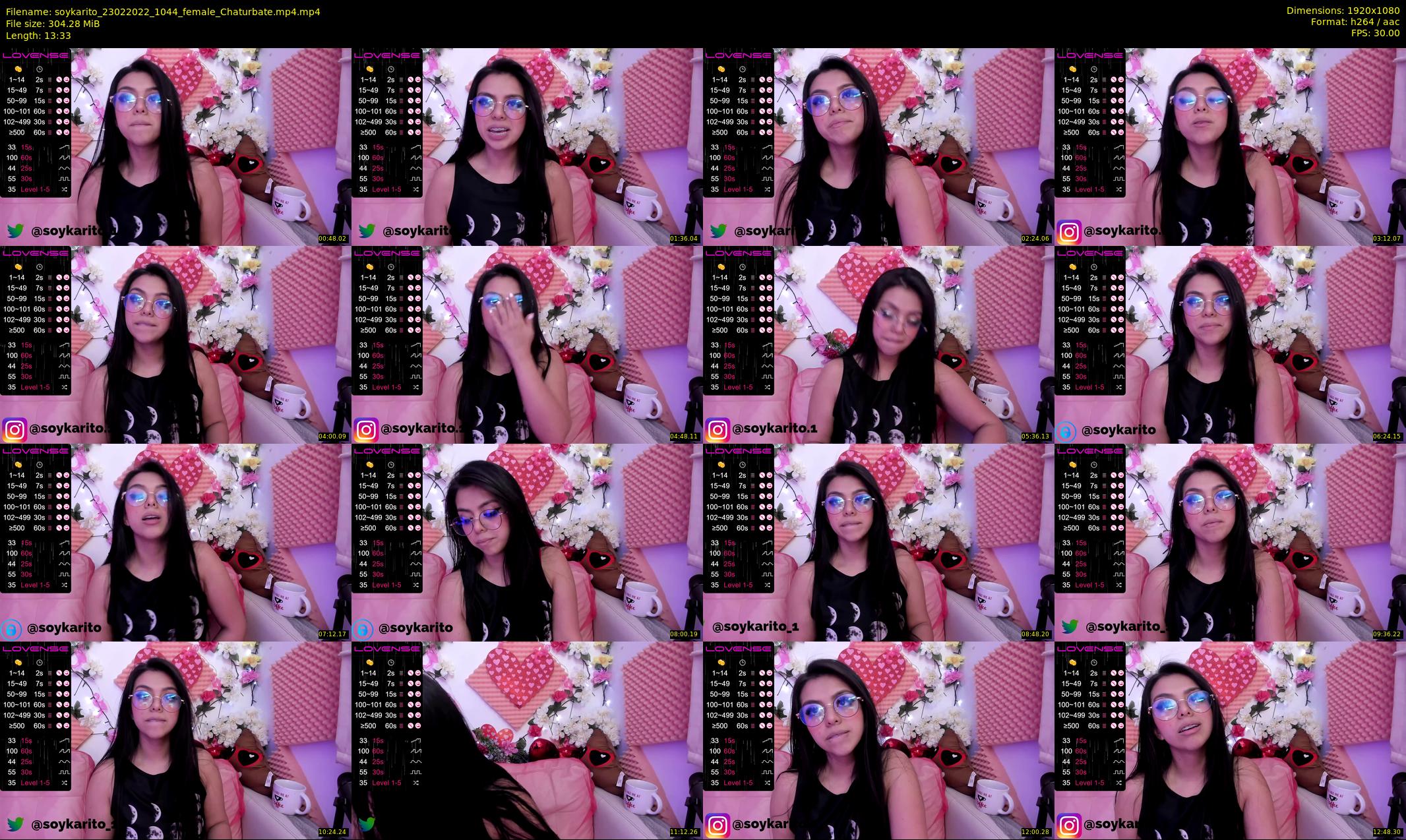 soykarito — 14 minute Chaturbate female cam show recording, 1080p, Feb 23, 2022