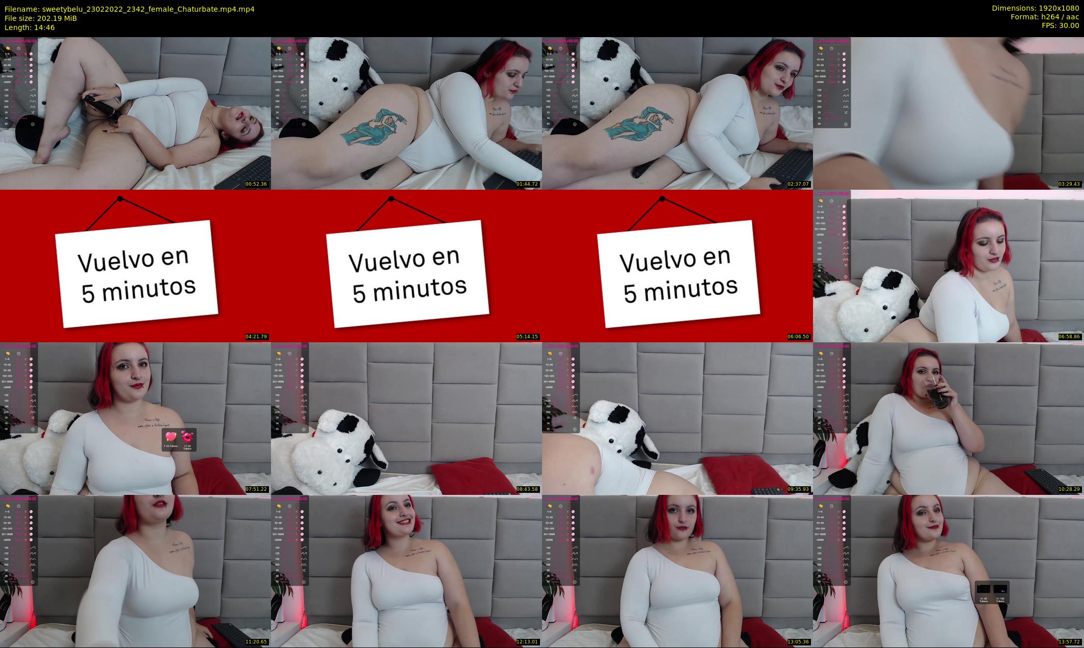 sweetybelu — 15 minute Chaturbate female cam show recording, 1080p, Feb 23, 2022