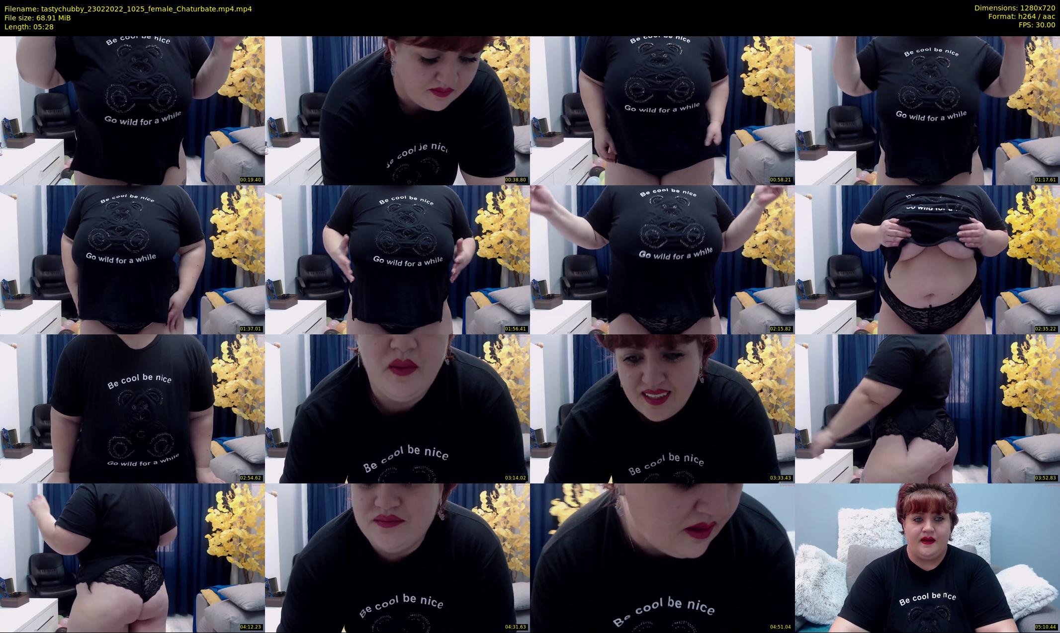 tastychubby — 6 minute Chaturbate female cam show recording, 720p, Feb 23, 2022