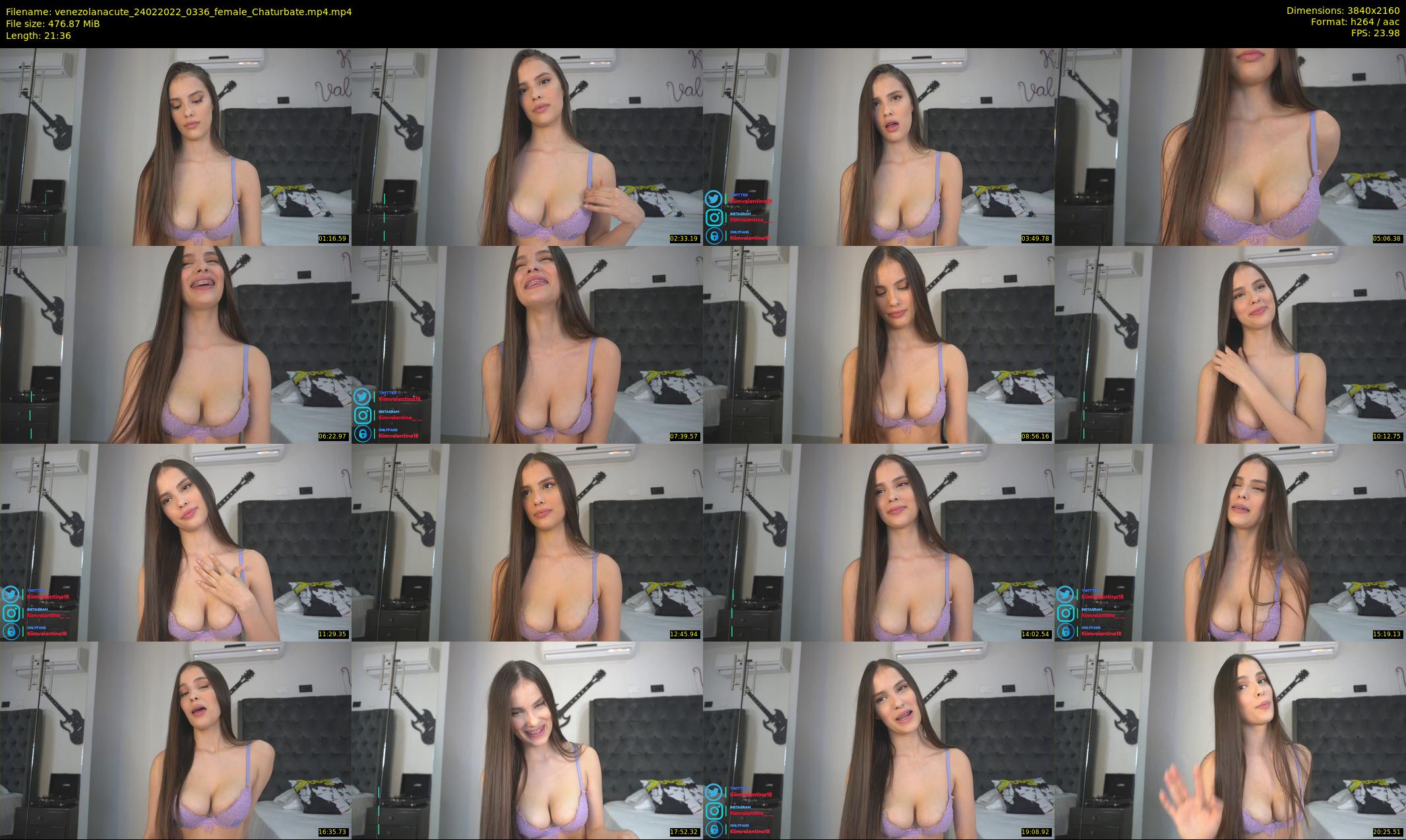 venezolanacute — 22 minute Chaturbate female cam show recording, 4K, Feb 24, 2022