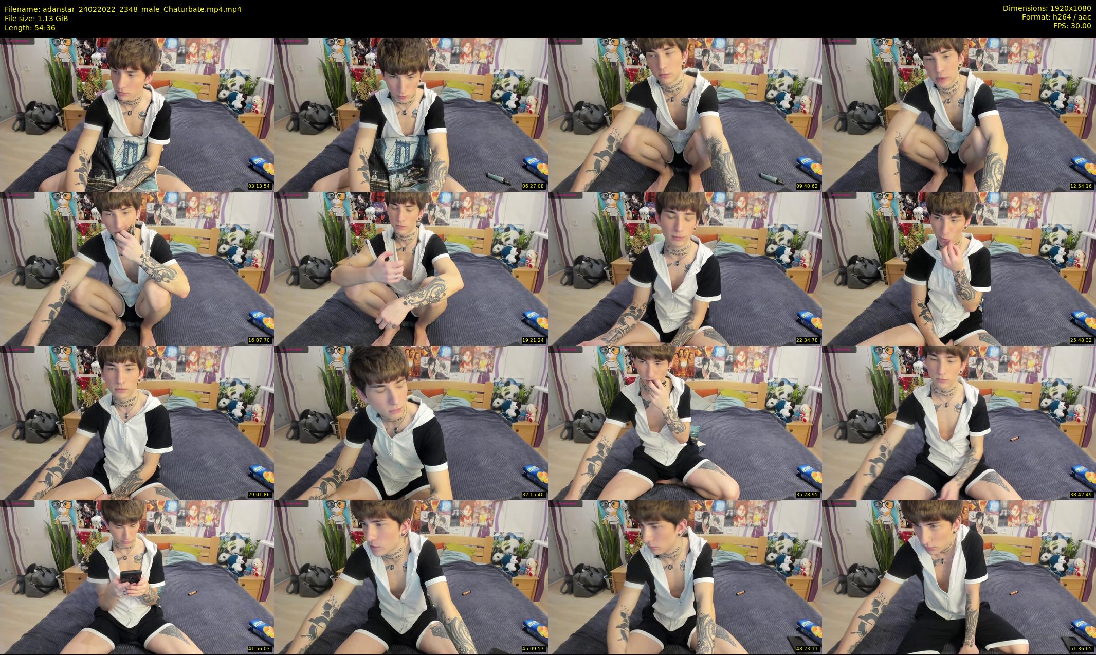 adanstar — 55 minute Chaturbate male cam show recording, 1080p, Feb 24, 2022
