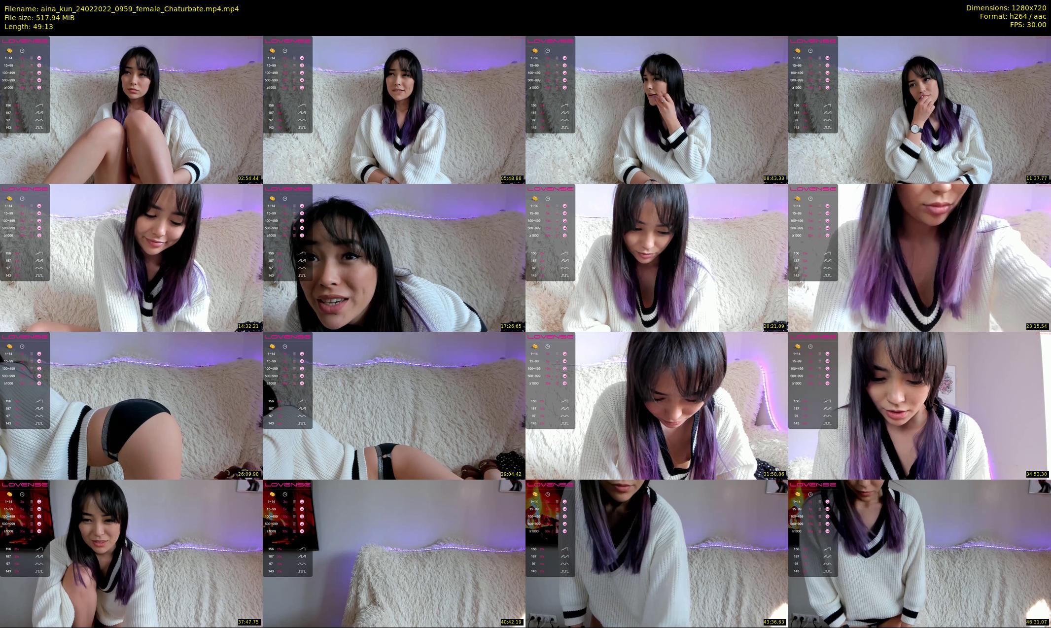 aina_kun — 50 minute Chaturbate female cam show recording, 720p, Feb 24, 2022