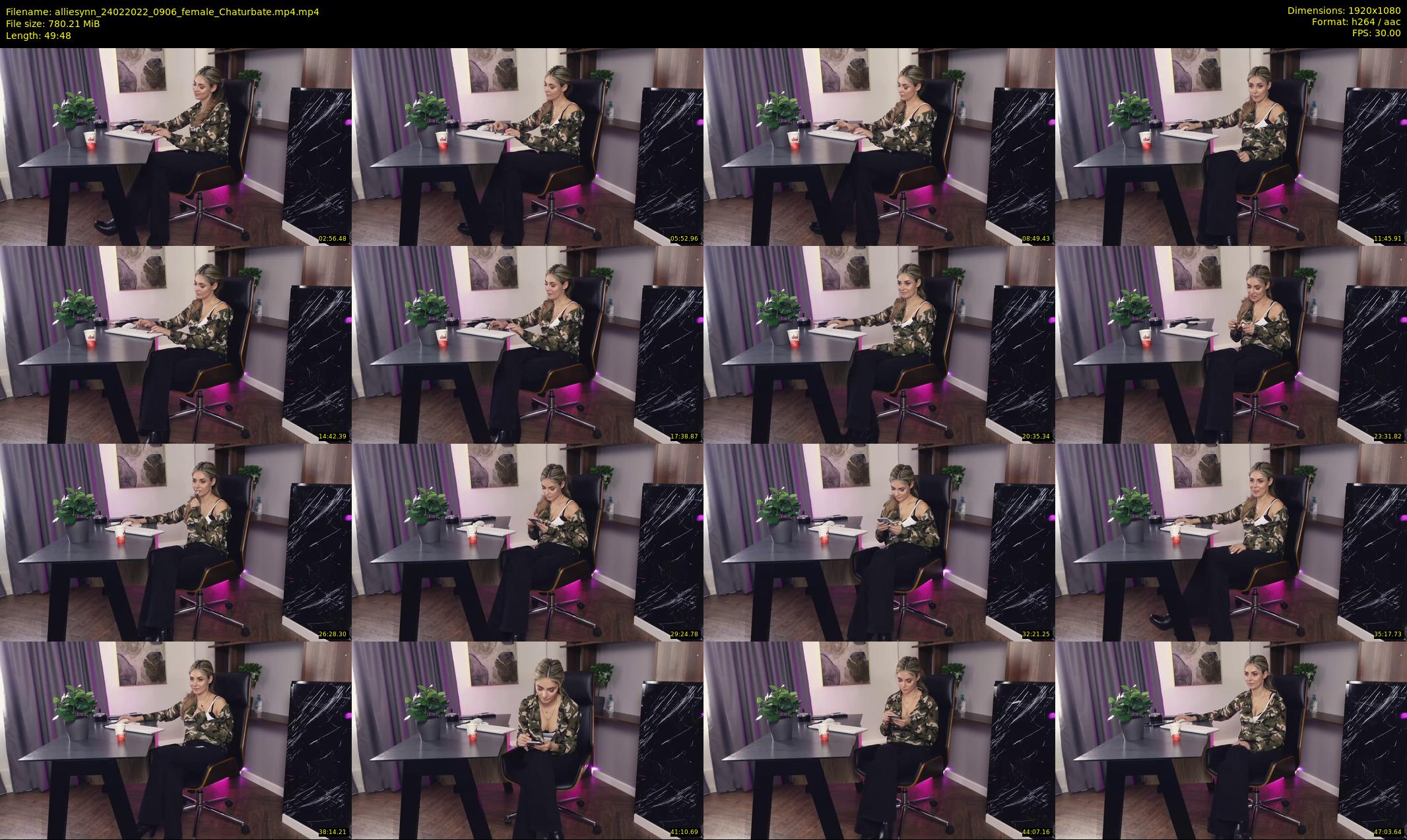 alliesynn — 50 minute Chaturbate female cam show recording, 1080p, Feb 24, 2022