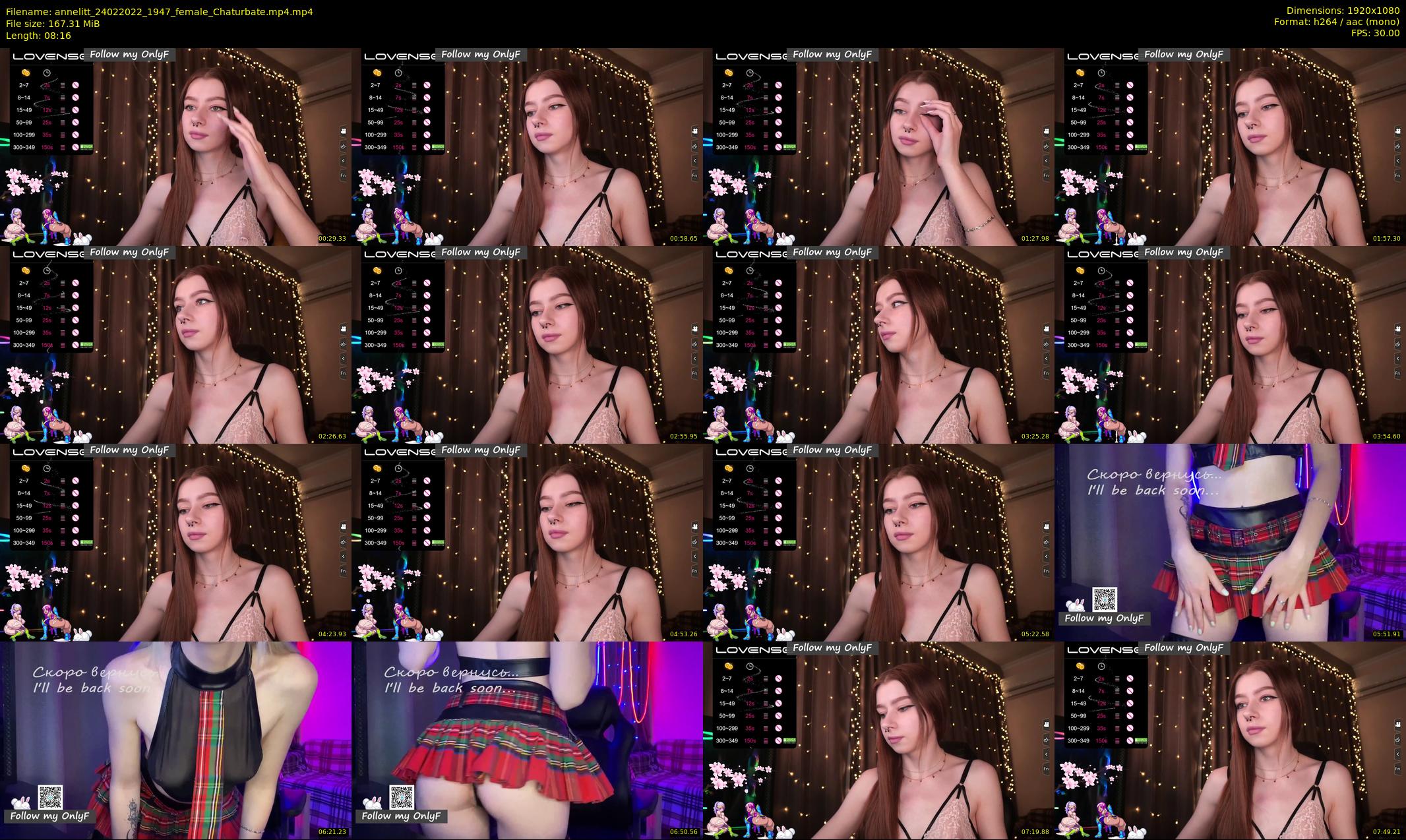 annelitt — 9 minute Chaturbate female cam show recording, 1080p, Feb 24, 2022
