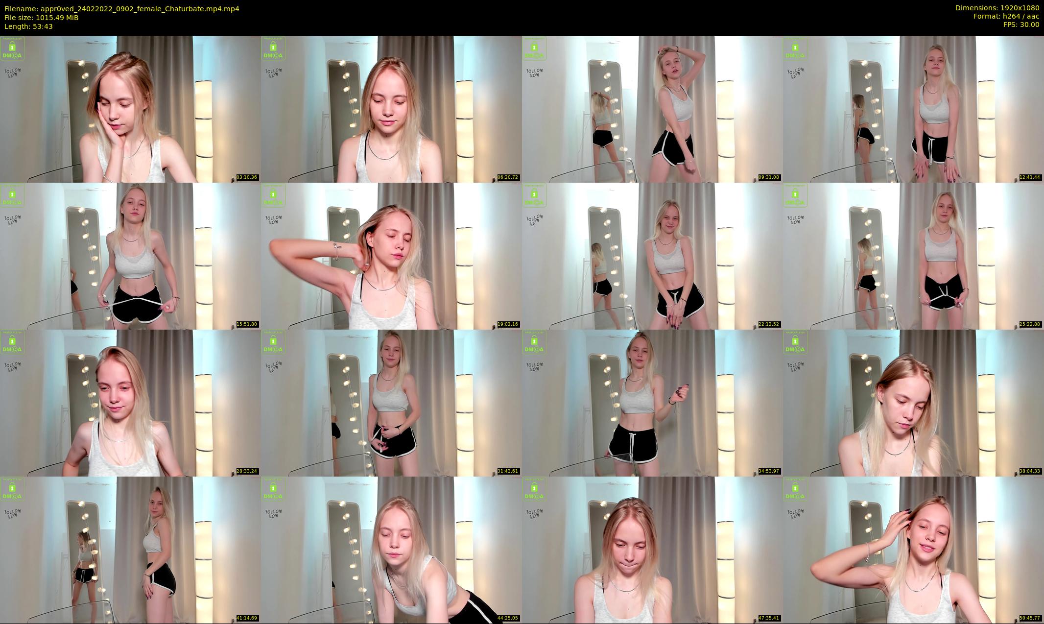 appr0ved — 54 minute Chaturbate female cam show recording, 1080p, Feb 24, 2022