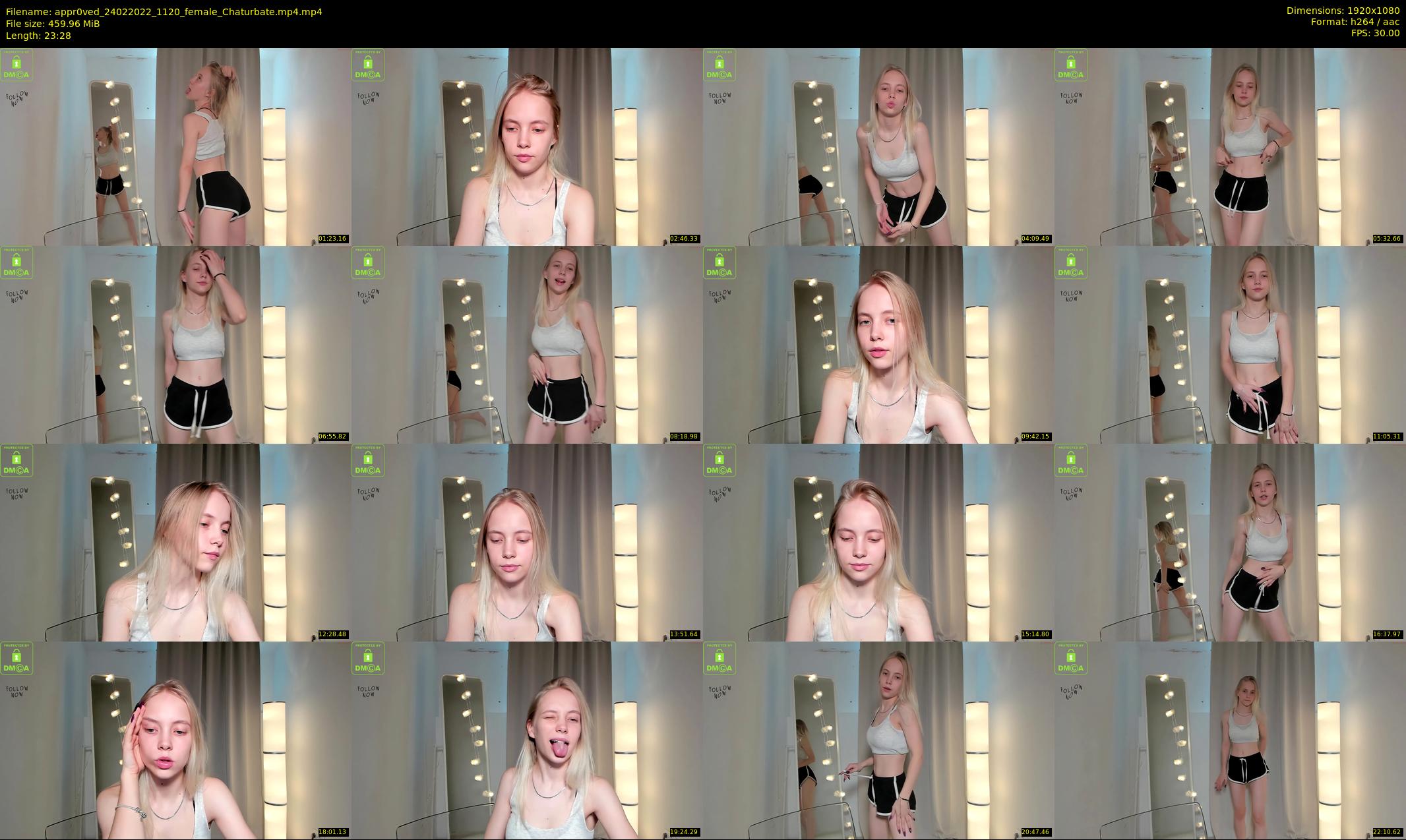 appr0ved — 24 minute Chaturbate female cam show recording, 1080p, Feb 24, 2022