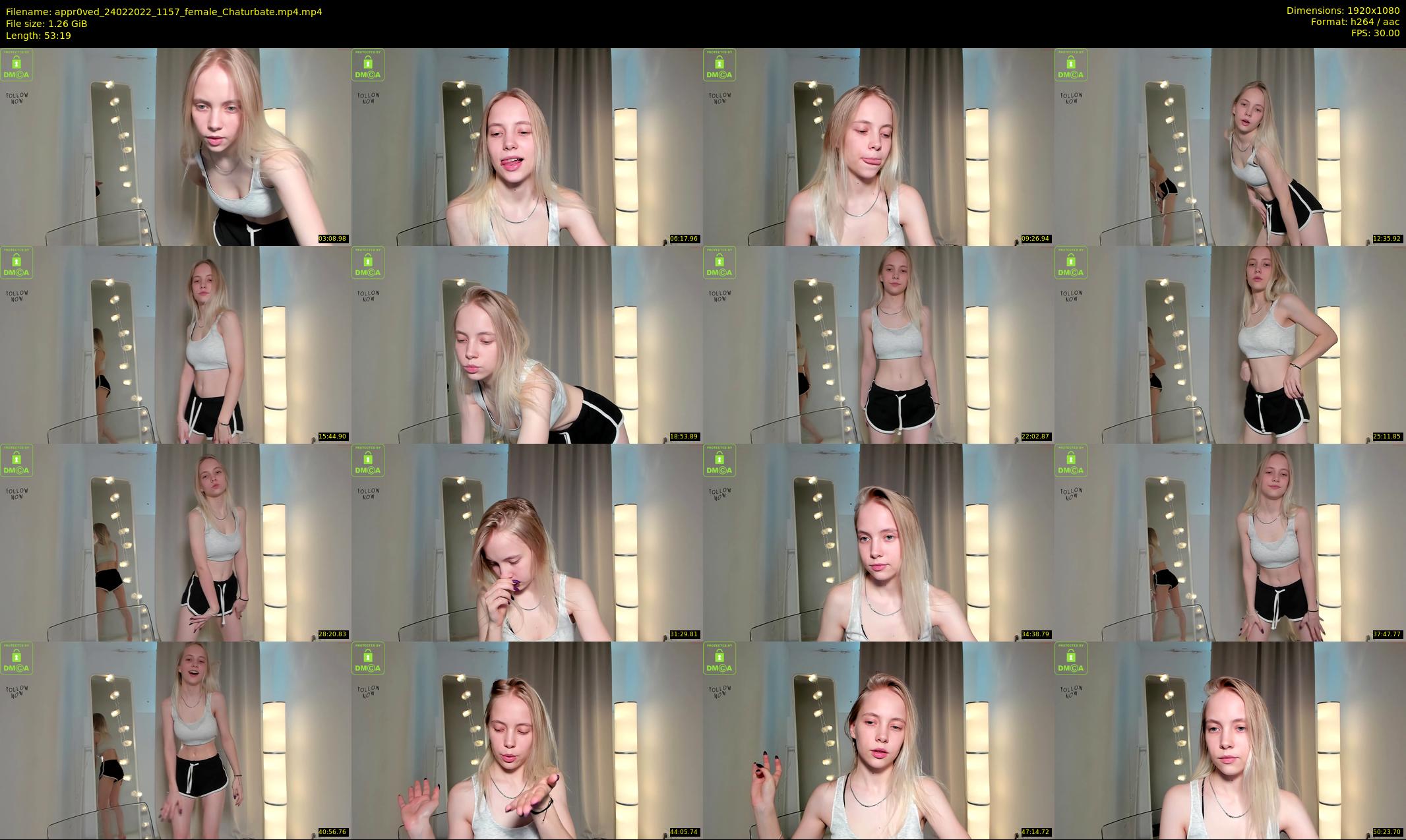 appr0ved — 54 minute Chaturbate female cam show recording, 1080p, Feb 24, 2022