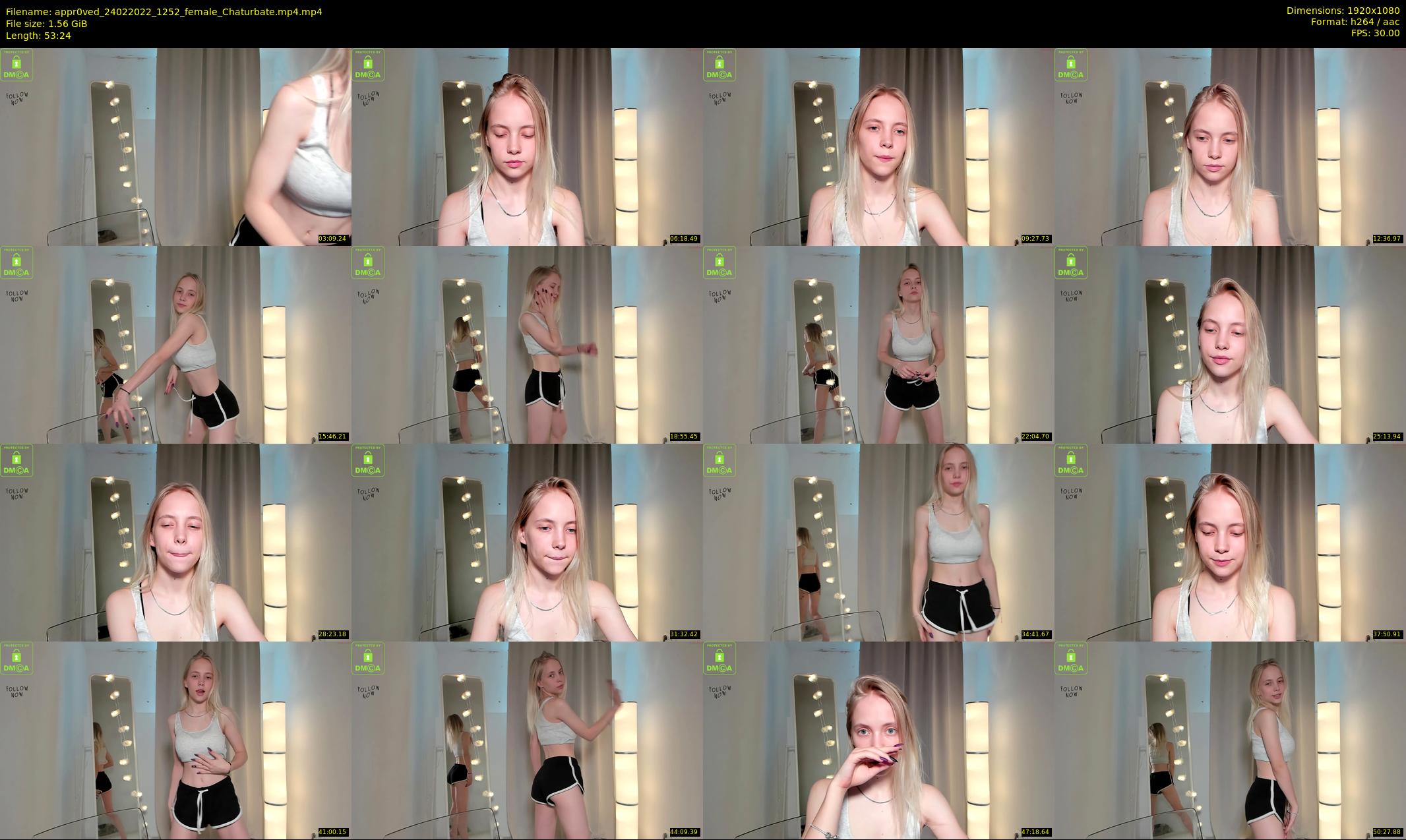 appr0ved — 54 minute Chaturbate female cam show recording, 1080p, Feb 24, 2022