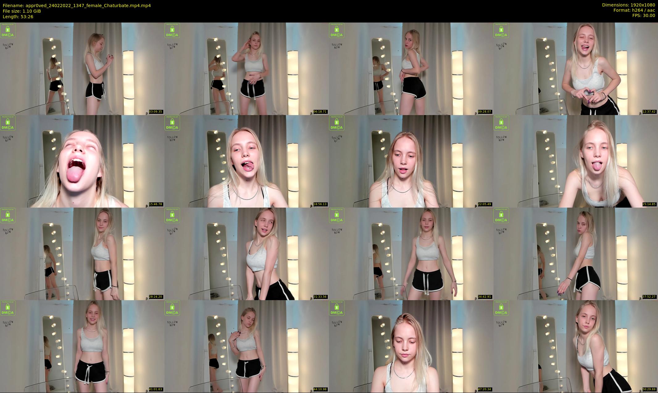 appr0ved — 54 minute Chaturbate female cam show recording, 1080p, Feb 24, 2022