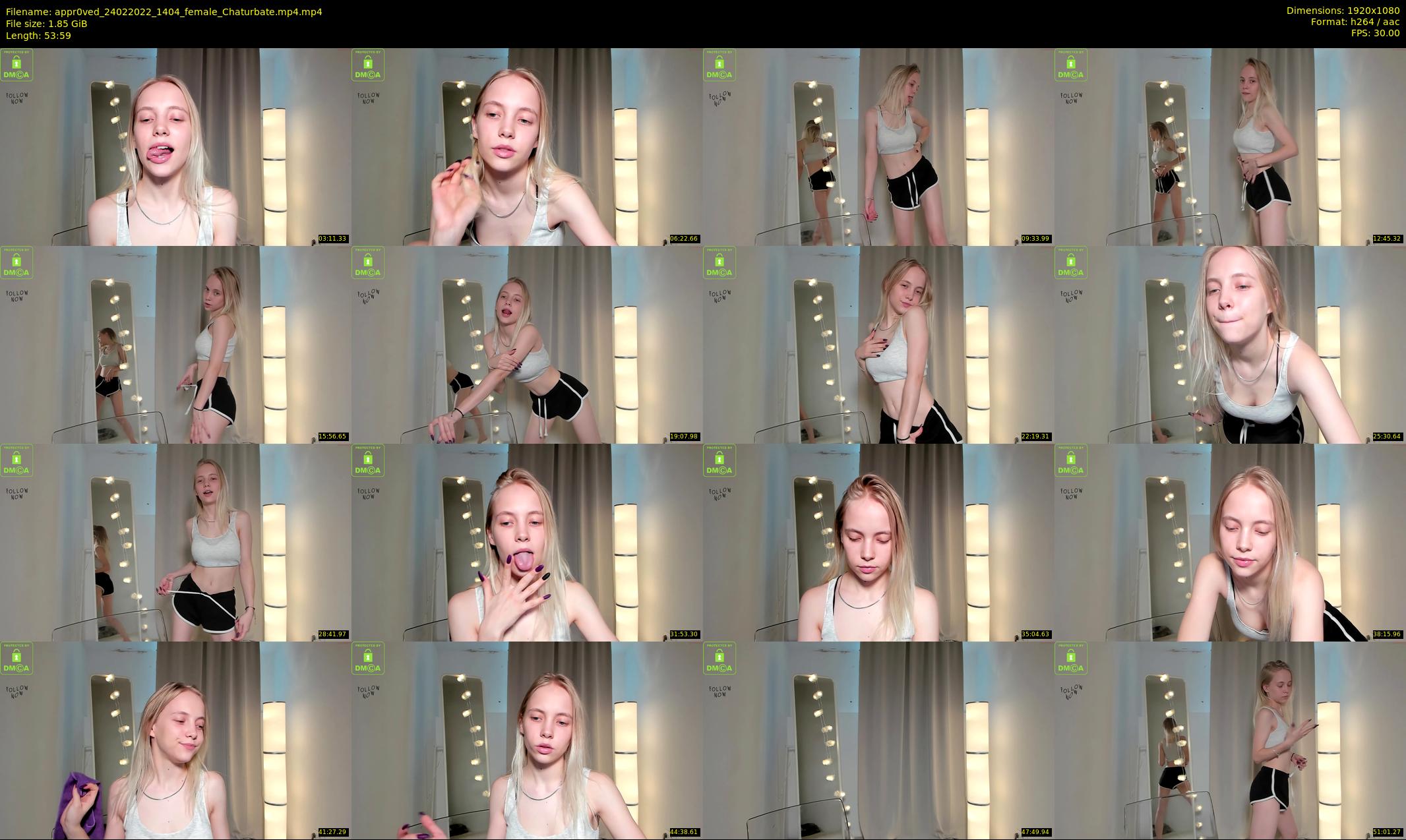 appr0ved — 54 minute Chaturbate female cam show recording, 1080p, Feb 24, 2022