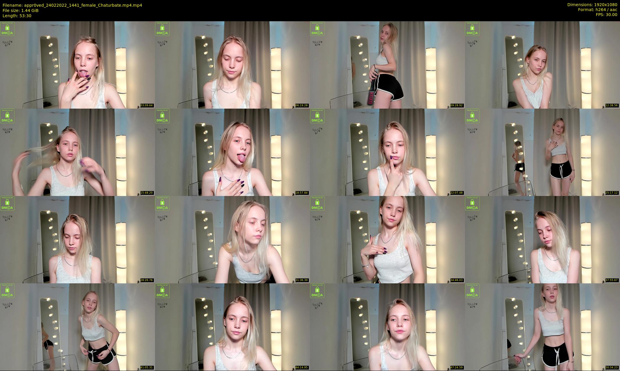 appr0ved — 54 minute Chaturbate female cam show recording, 1080p, Feb 24, 2022