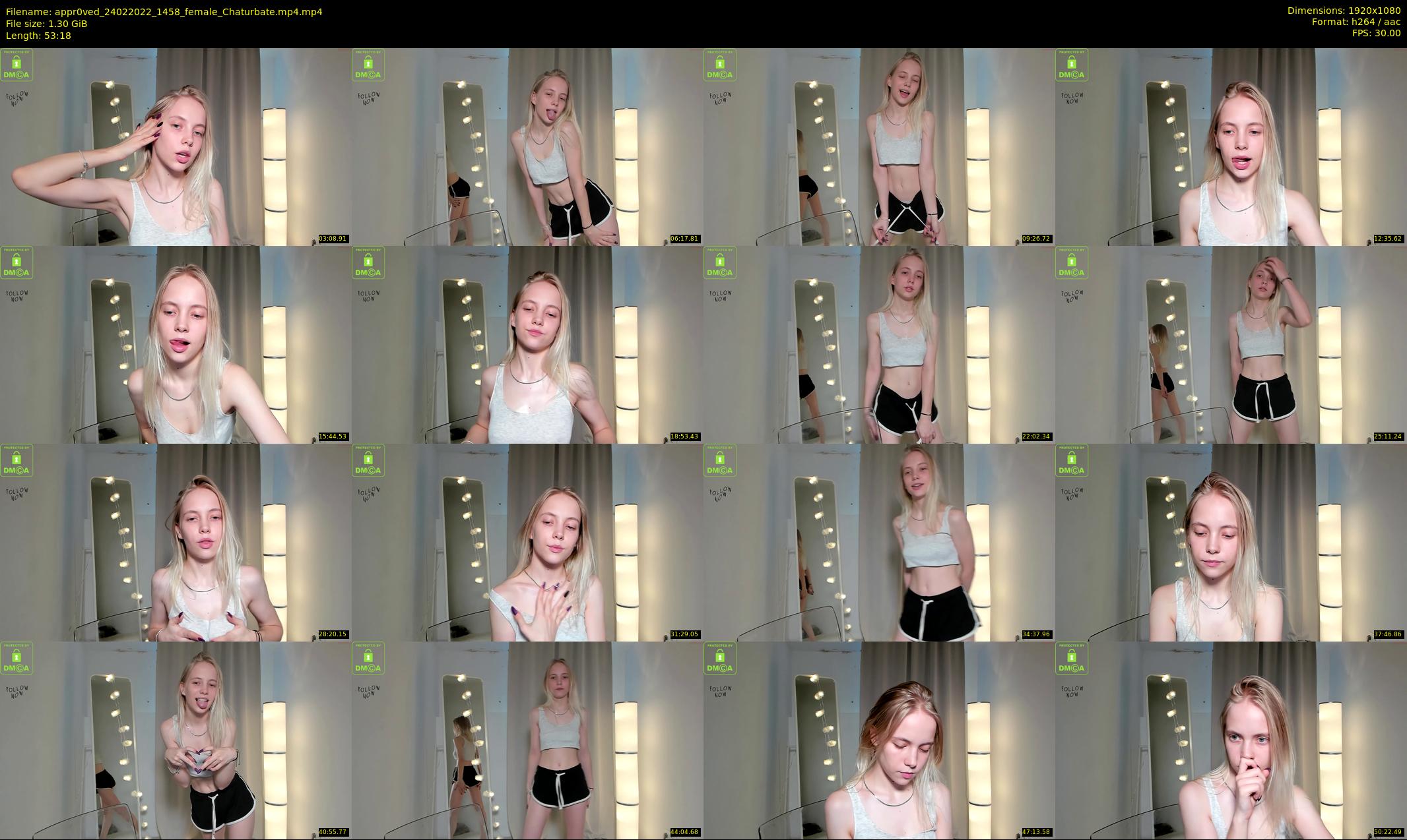 appr0ved — 54 minute Chaturbate female cam show recording, 1080p, Feb 24, 2022
