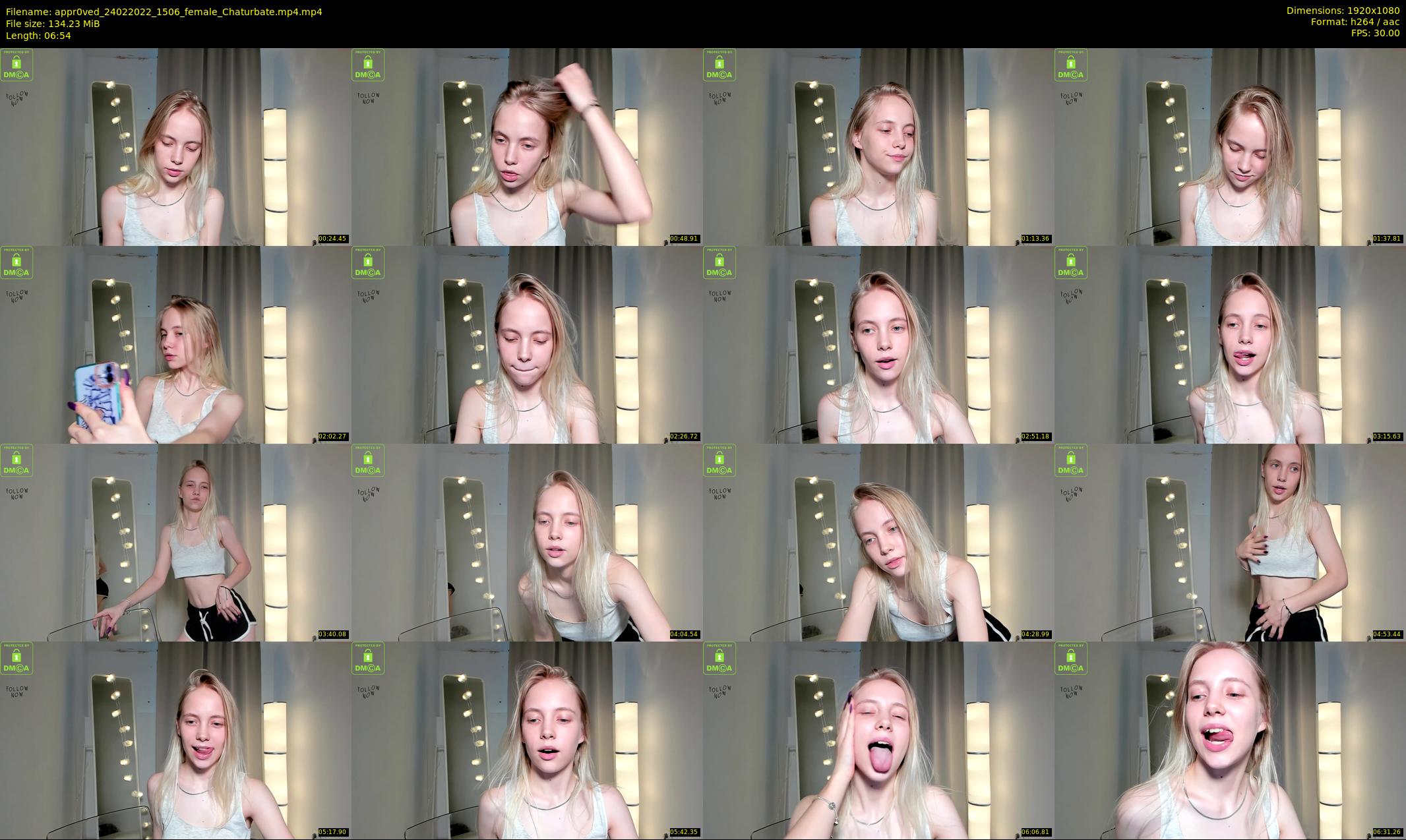 appr0ved — 7 minute Chaturbate female cam show recording, 1080p, Feb 24, 2022