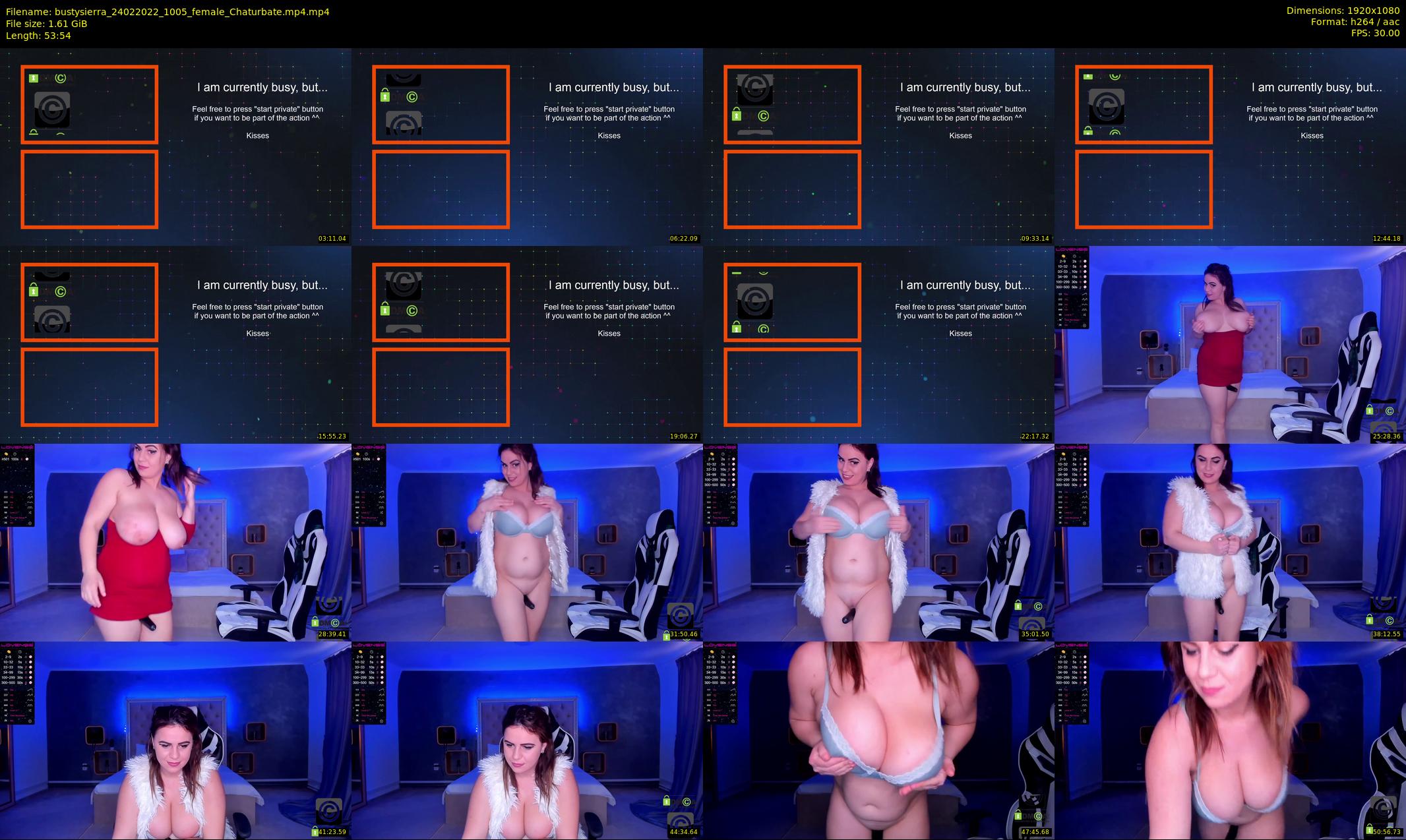 bustysierra — 54 minute Chaturbate female cam show recording, 1080p, Feb 24, 2022