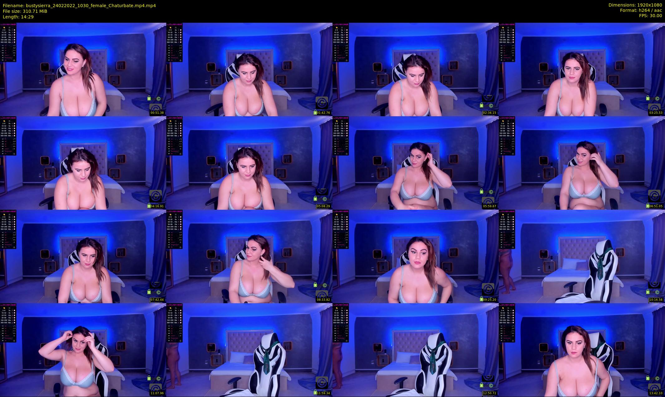 bustysierra — 15 minute Chaturbate female cam show recording, 1080p, Feb 24, 2022