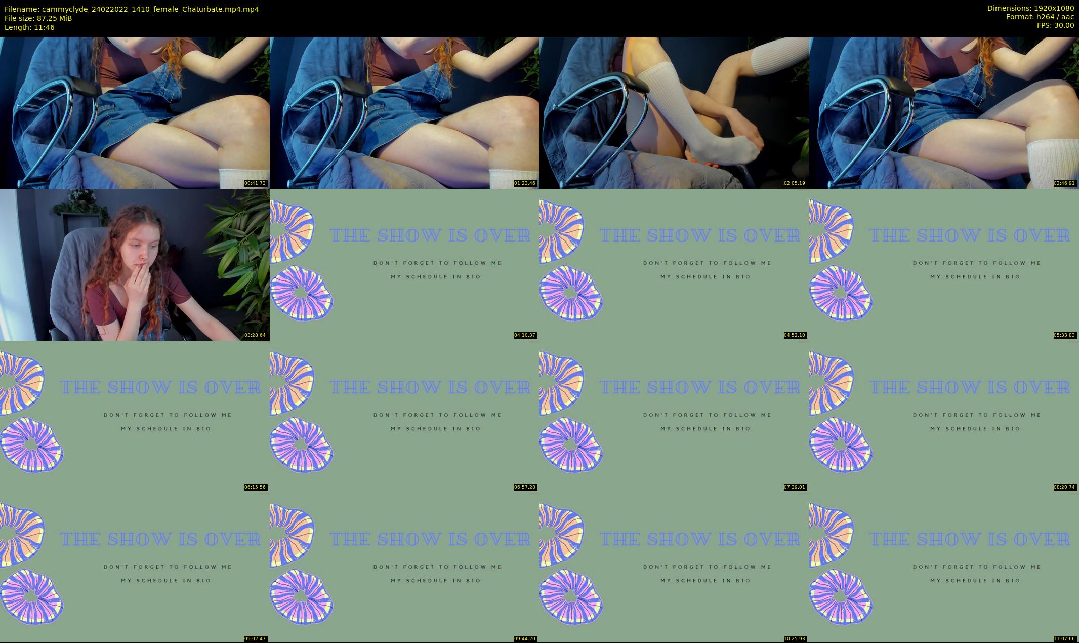 cammyclyde — 12 minute Chaturbate female cam show recording, 1080p, Feb 24, 2022