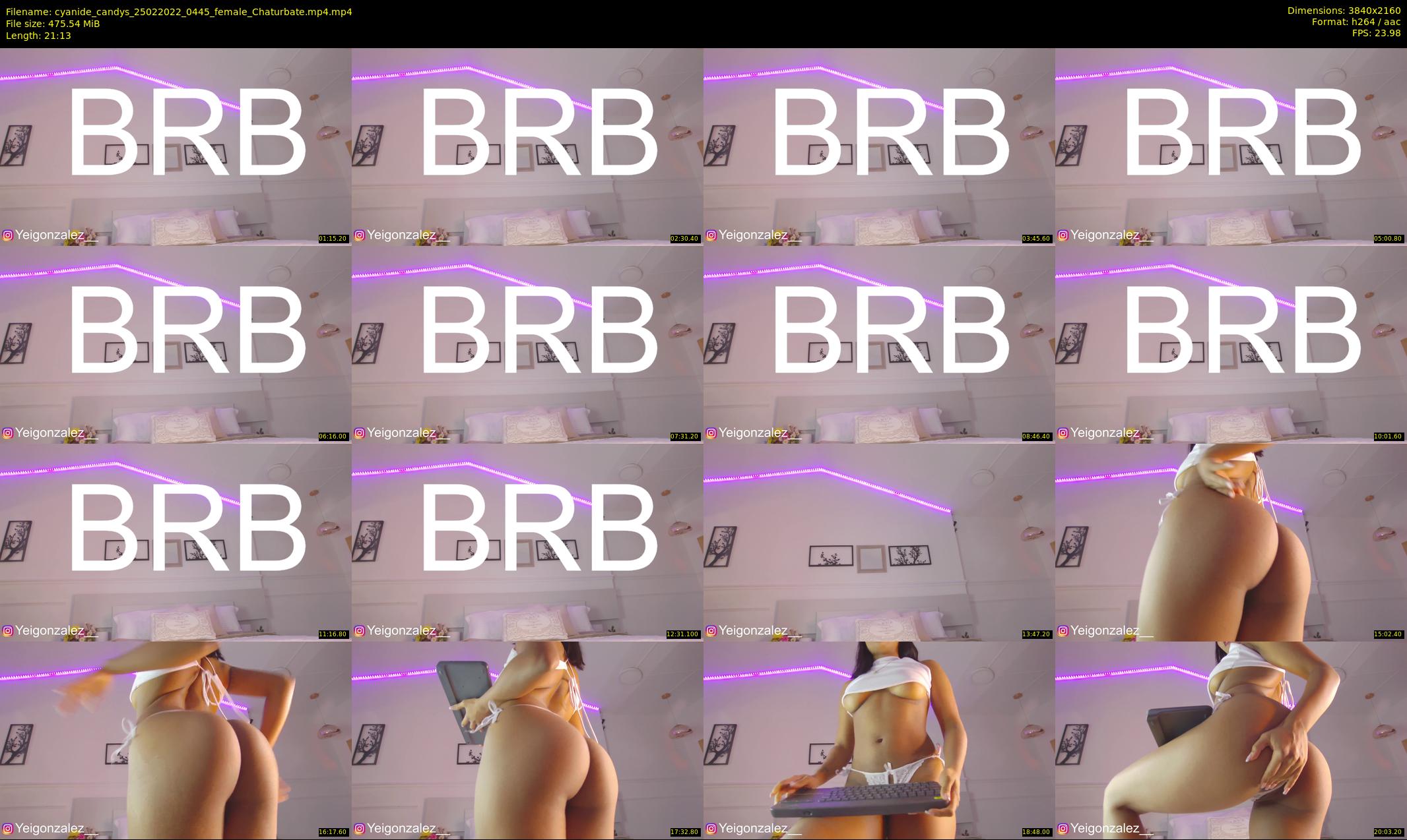cyanide_candys — 22 minute Chaturbate female cam show recording, 4K, Feb 25, 2022