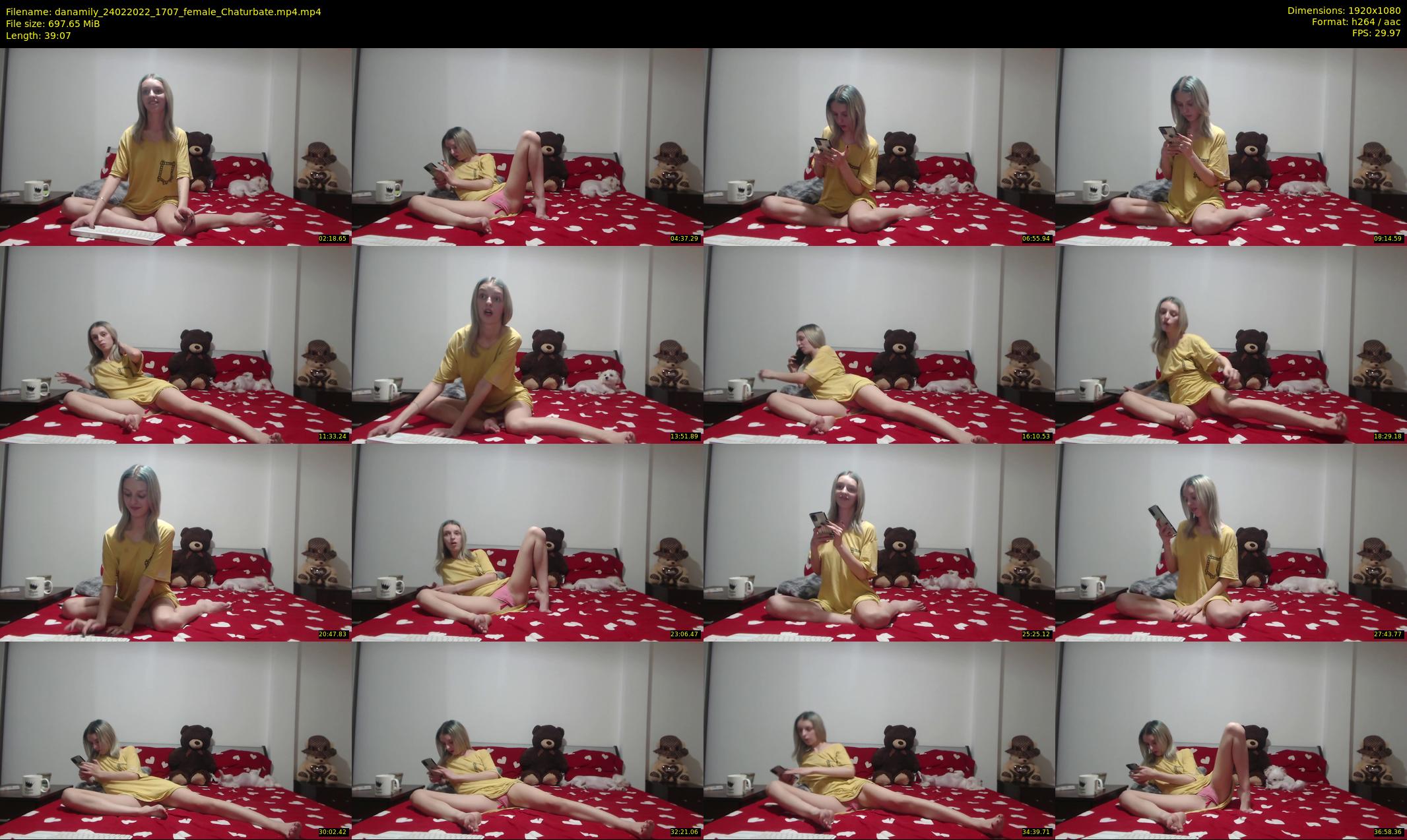 danamily — 40 minute Chaturbate female cam show recording, 1080p, Feb 24, 2022