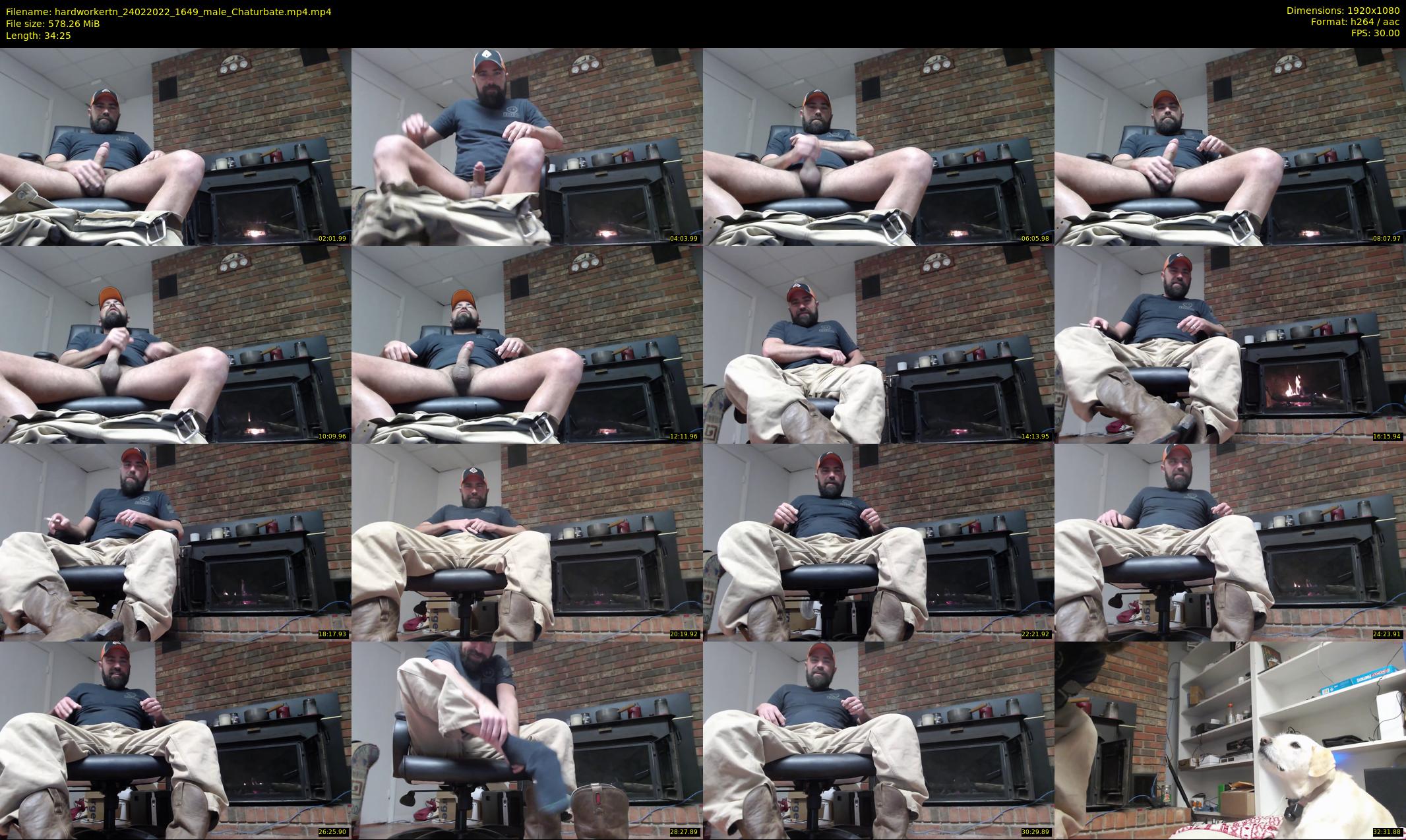 hardworkertn — 35 minute Chaturbate male cam show recording, 1080p, Feb 24, 2022