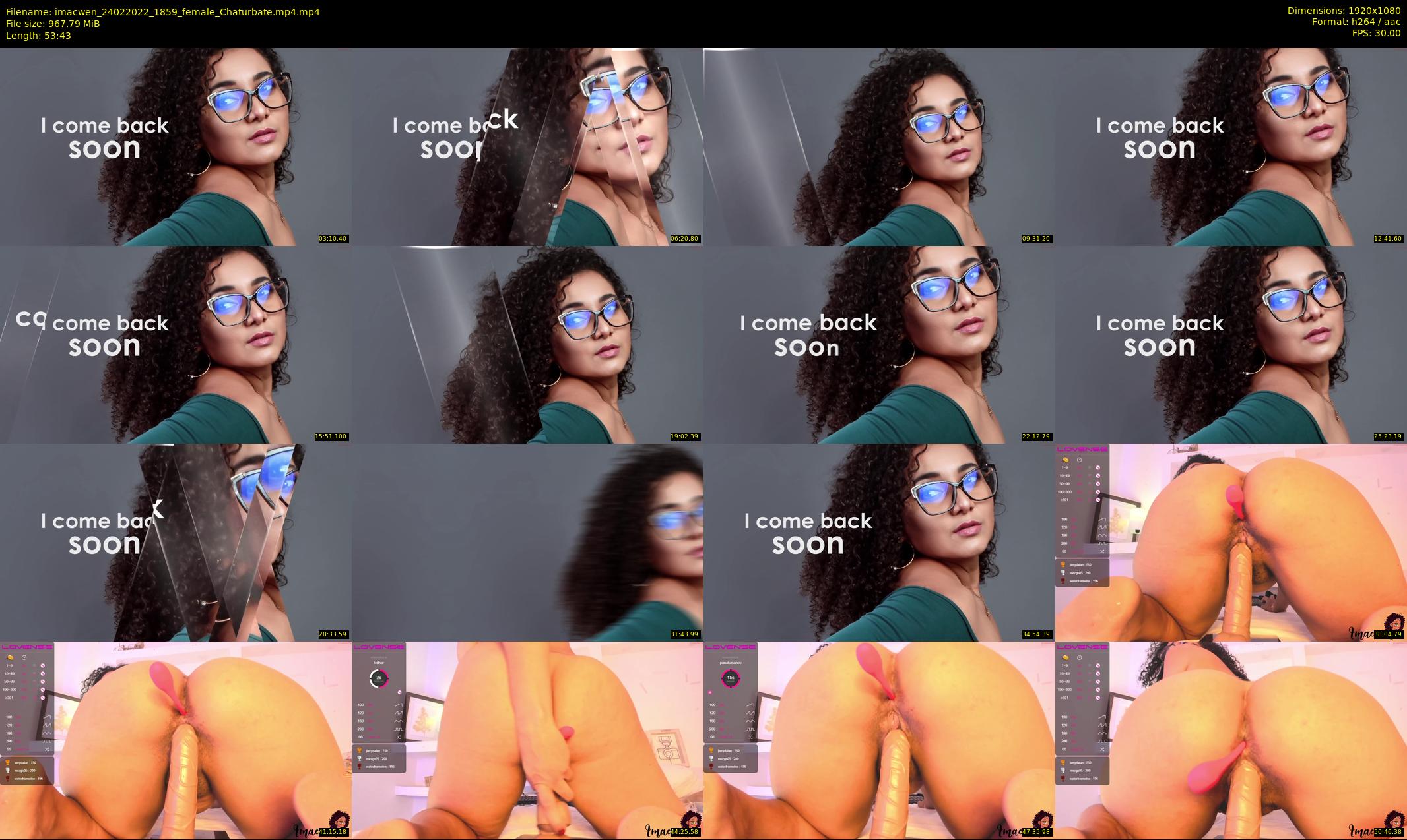 imacwen — 54 minute Chaturbate female cam show recording, 1080p, Feb 24, 2022