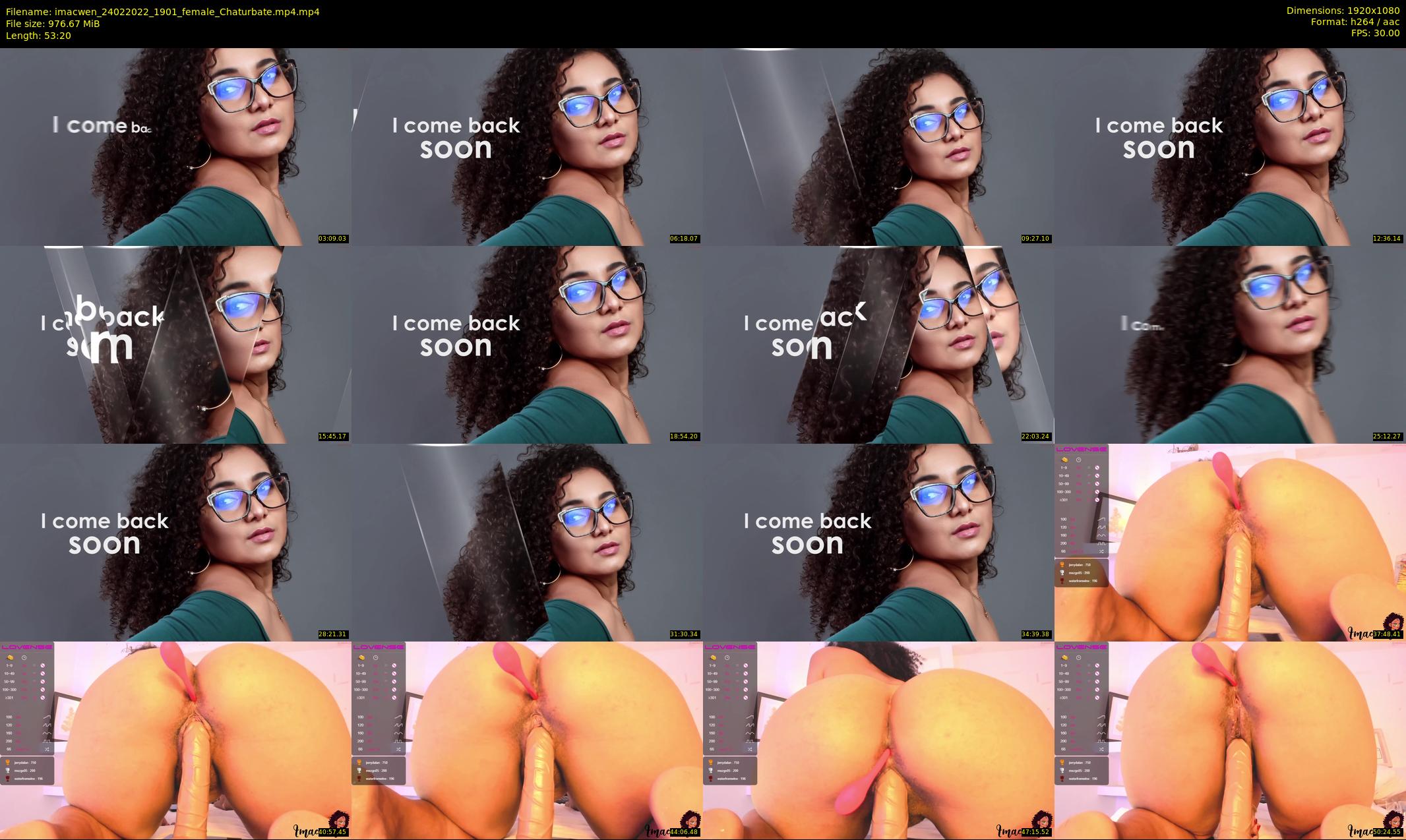 imacwen — 54 minute Chaturbate female cam show recording, 1080p, Feb 24, 2022