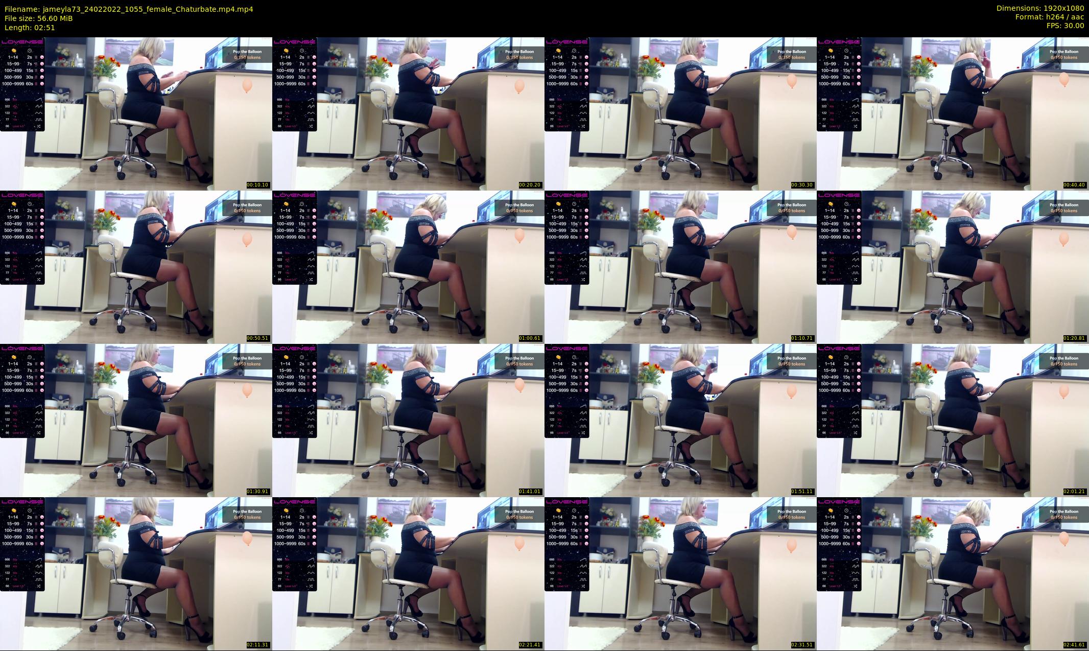 jameyla73 — 3 minute Chaturbate female cam show recording, 1080p, Feb 24, 2022