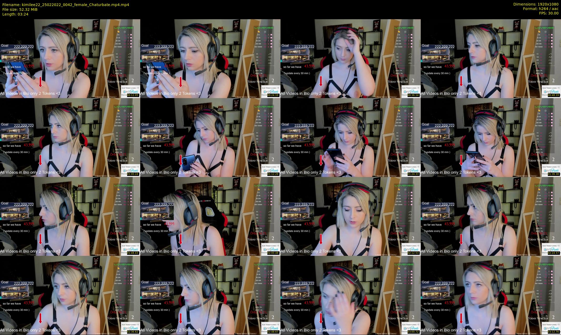 kimilee22 — 4 minute Chaturbate female cam show recording, 1080p, Feb 25, 2022