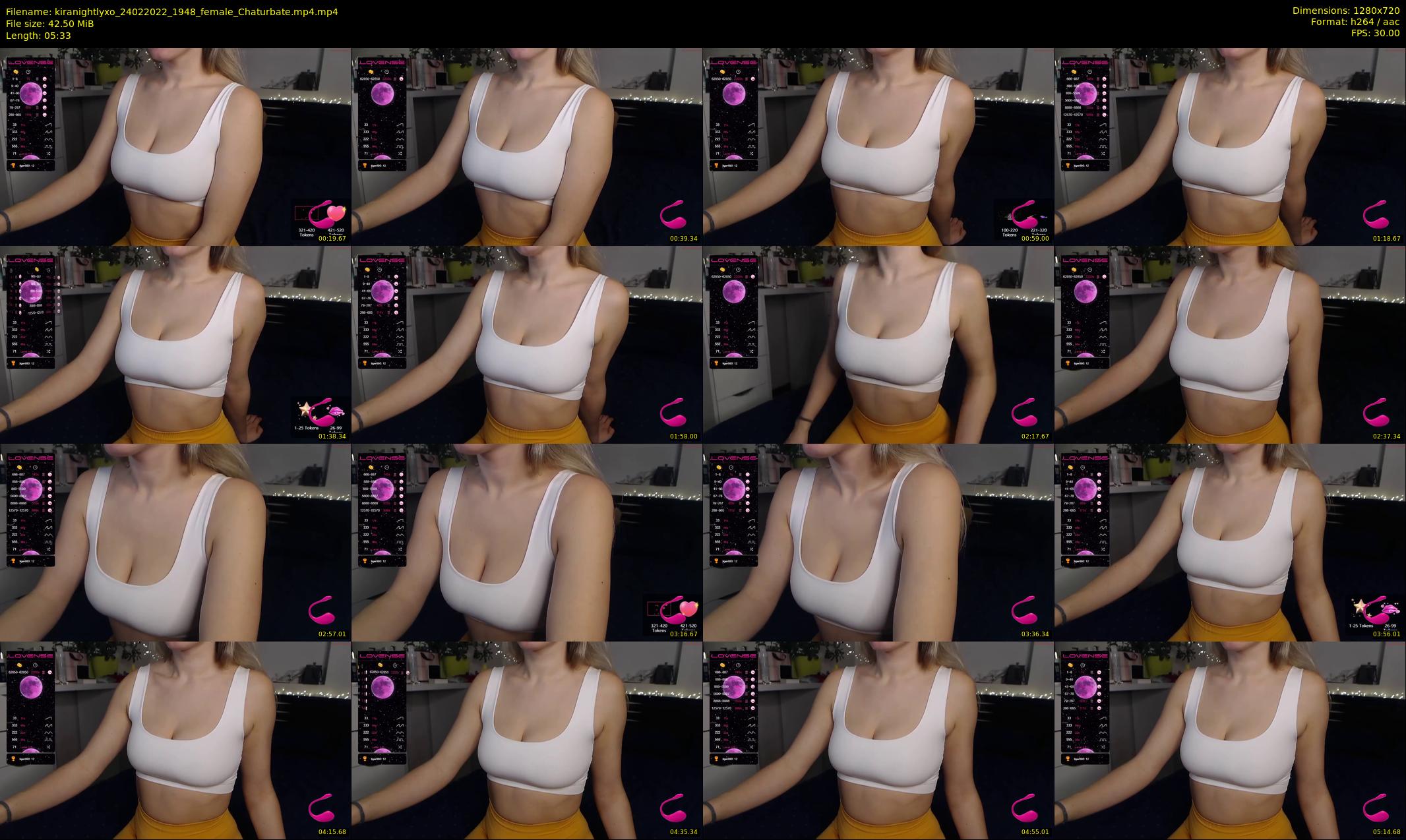 kiranightlyxo — 6 minute Chaturbate female cam show recording, 720p, Feb 24, 2022